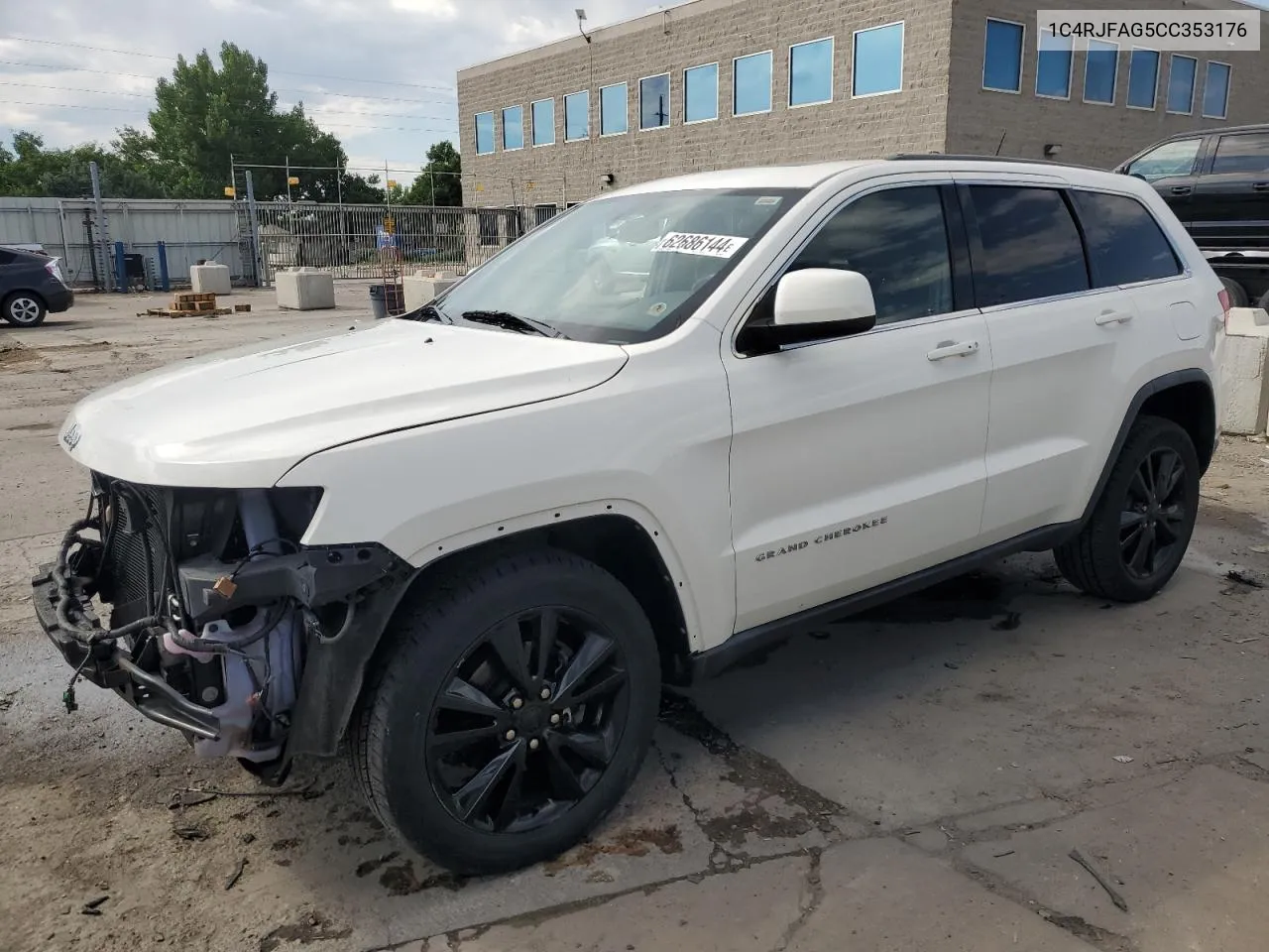 2012 Jeep Grand Cherokee Laredo VIN: 1C4RJFAG5CC353176 Lot: 62686144