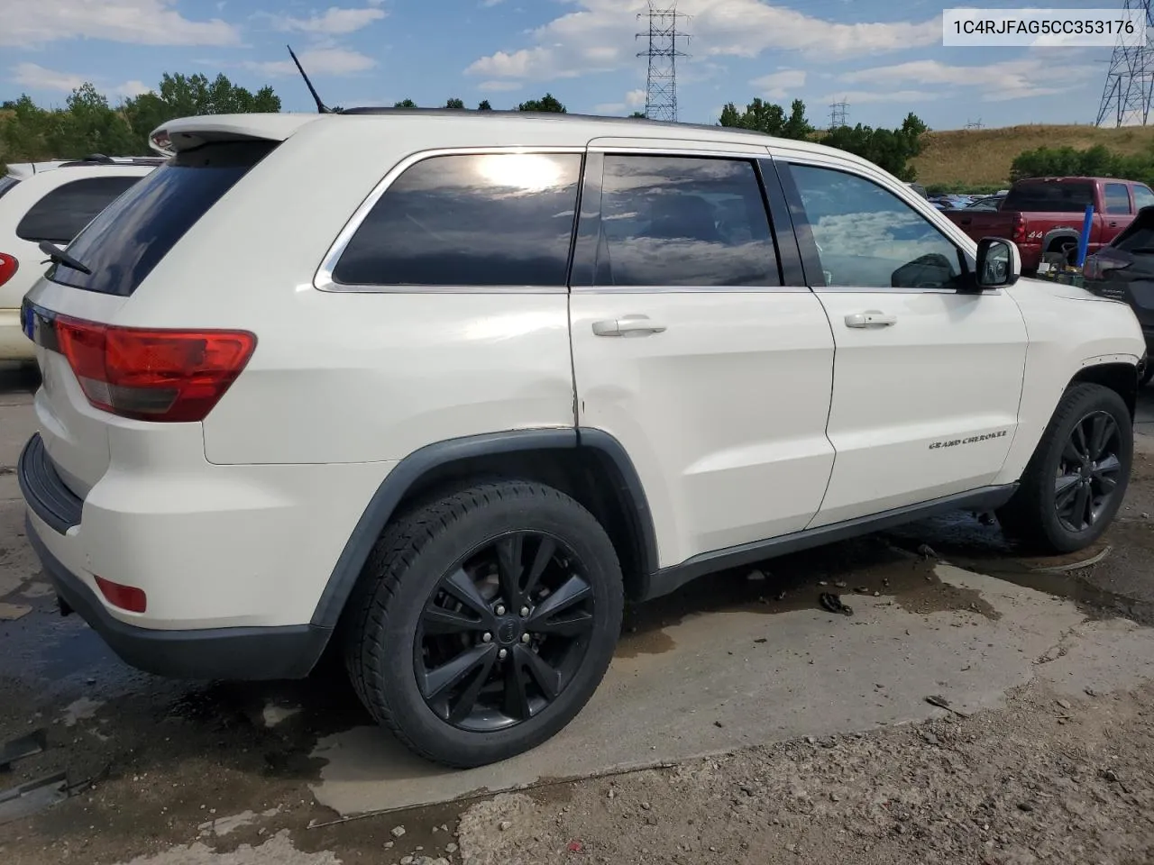 2012 Jeep Grand Cherokee Laredo VIN: 1C4RJFAG5CC353176 Lot: 62686144