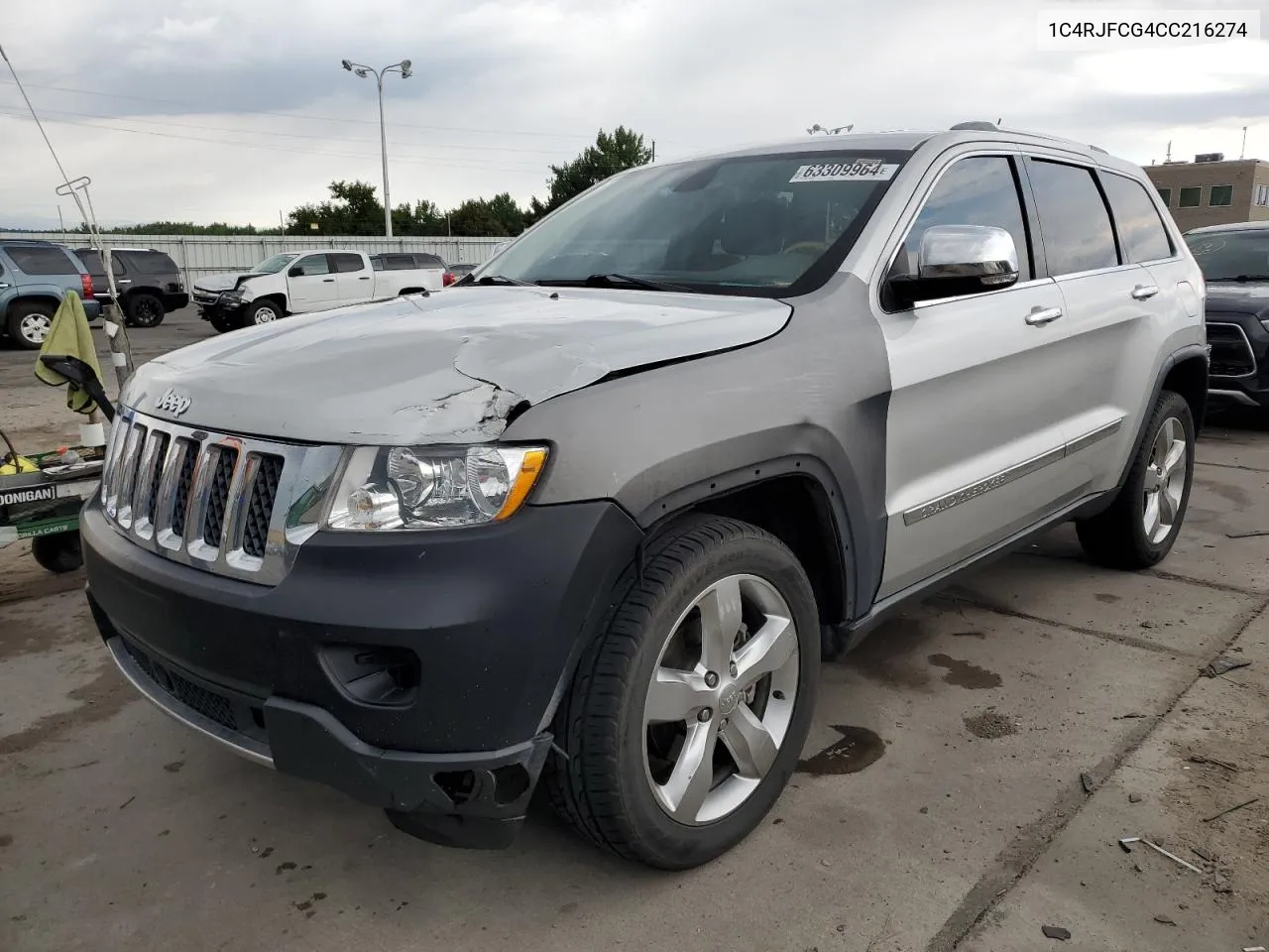 2012 Jeep Grand Cherokee Overland VIN: 1C4RJFCG4CC216274 Lot: 63309964