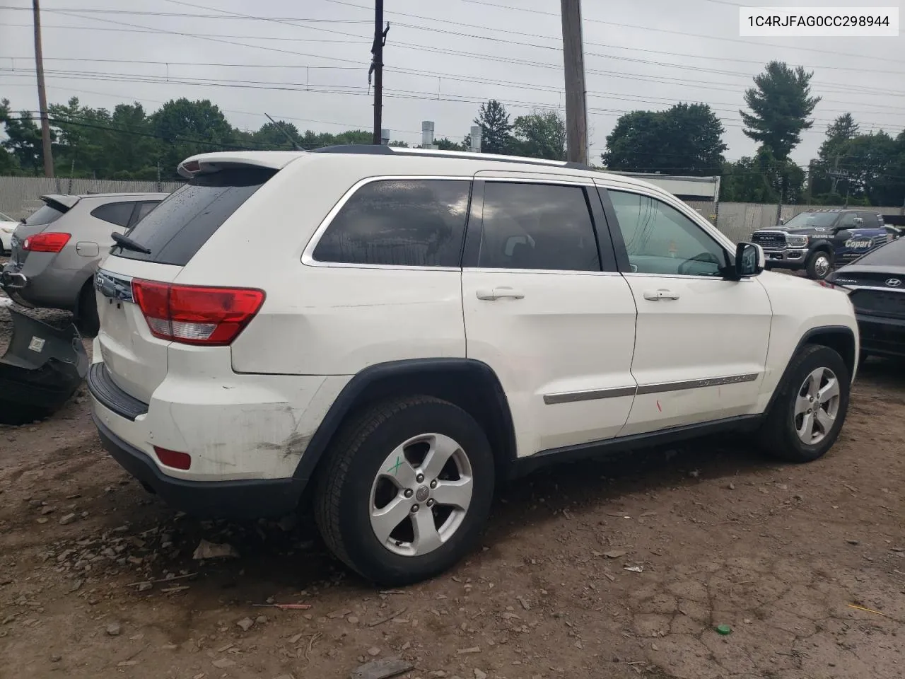 1C4RJFAG0CC298944 2012 Jeep Grand Cherokee Laredo