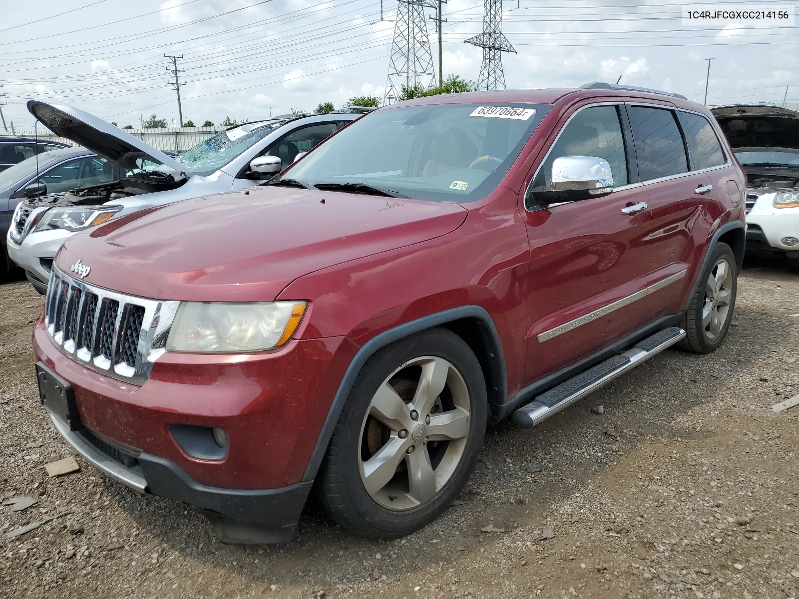 2012 Jeep Grand Cherokee Overland VIN: 1C4RJFCGXCC214156 Lot: 63970664