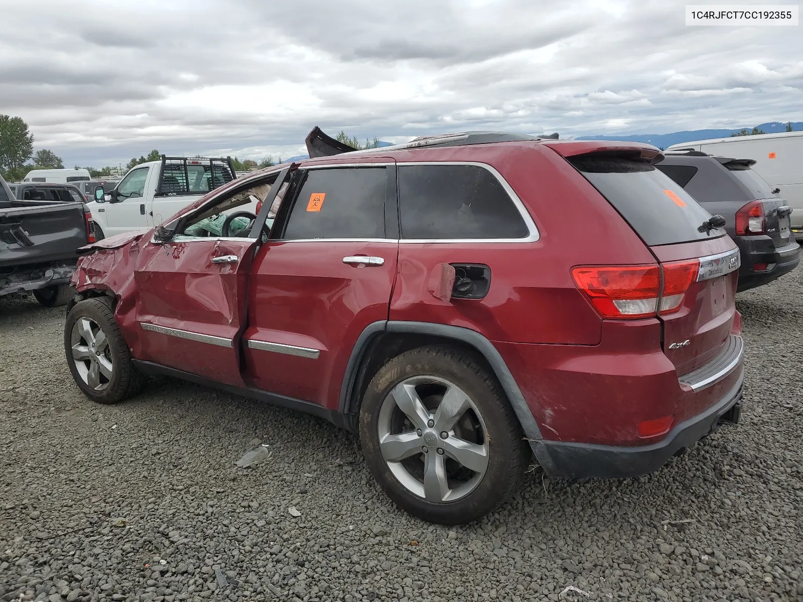 2012 Jeep Grand Cherokee Overland VIN: 1C4RJFCT7CC192355 Lot: 64897664