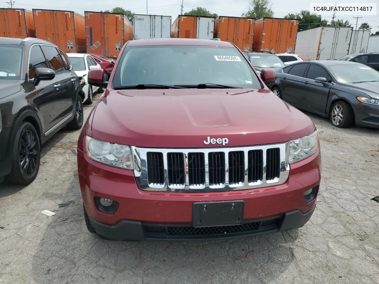 2012 Jeep Grand Cherokee Laredo VIN: 1C4RJFATXCC114817 Lot: 66546594