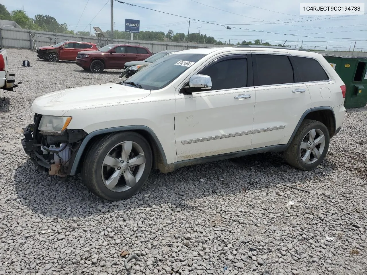 2012 Jeep Grand Cherokee Overland VIN: 1C4RJECT9CC194733 Lot: 68240734