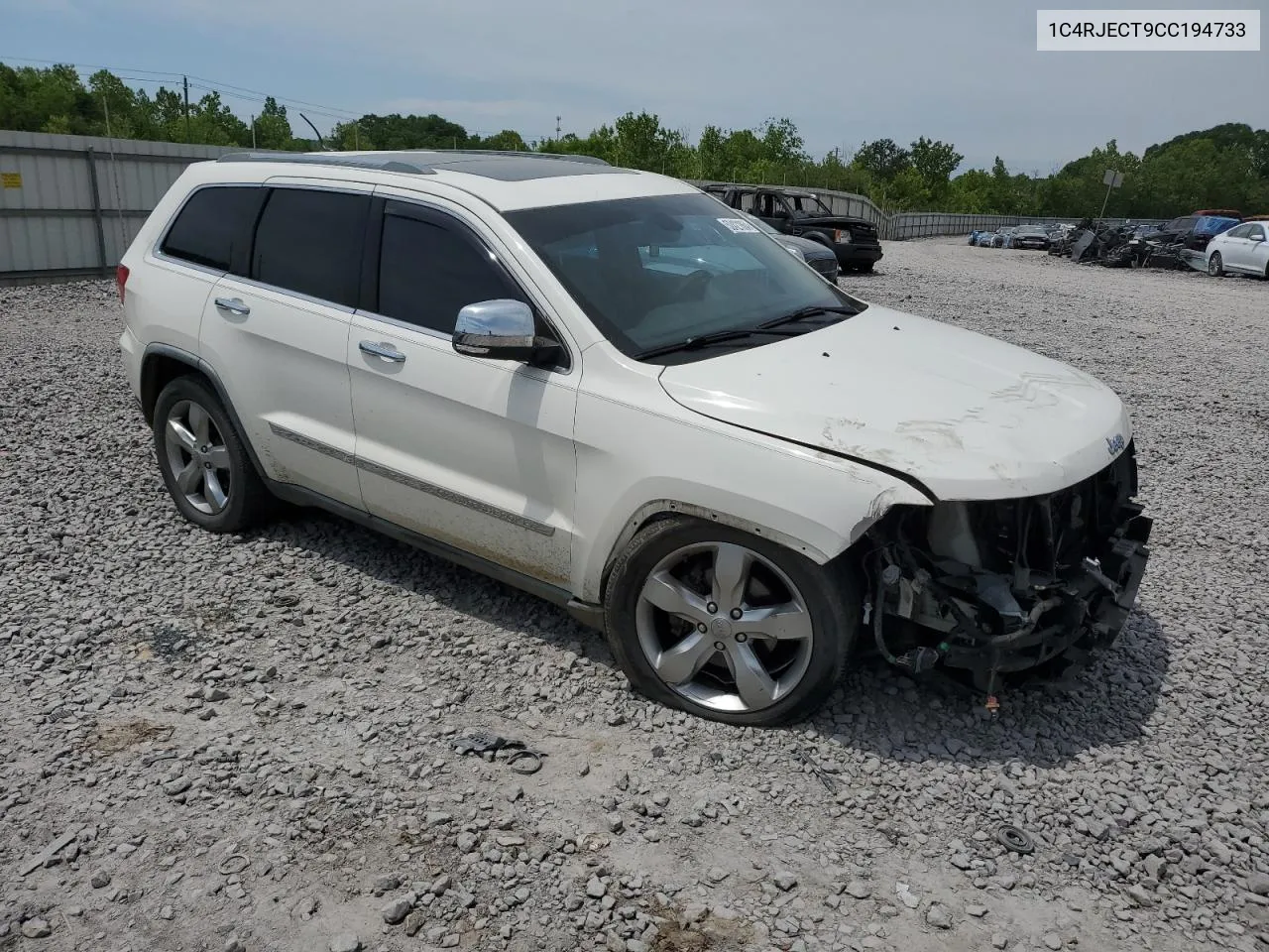 2012 Jeep Grand Cherokee Overland VIN: 1C4RJECT9CC194733 Lot: 68240734