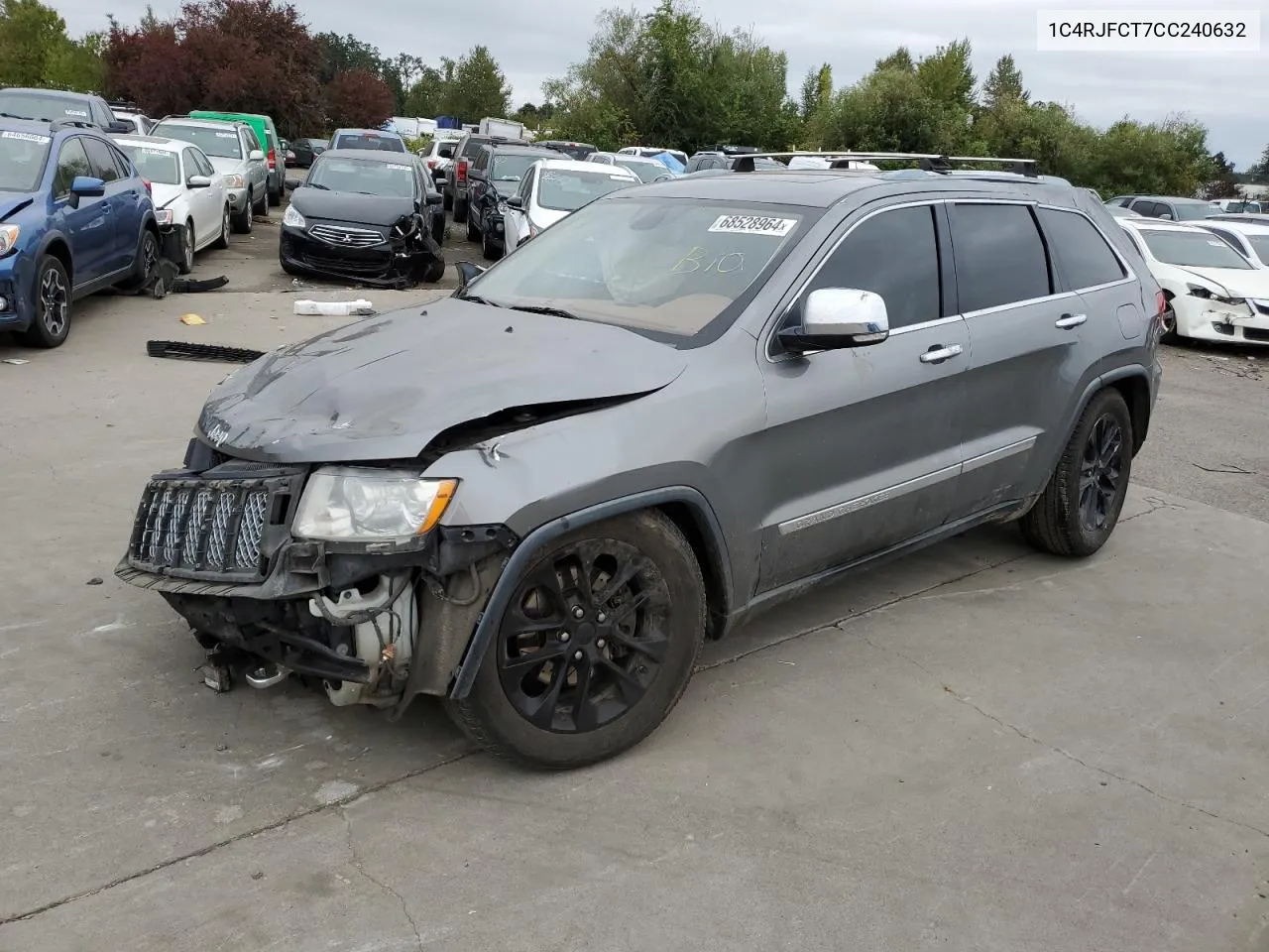 2012 Jeep Grand Cherokee Overland VIN: 1C4RJFCT7CC240632 Lot: 68528964