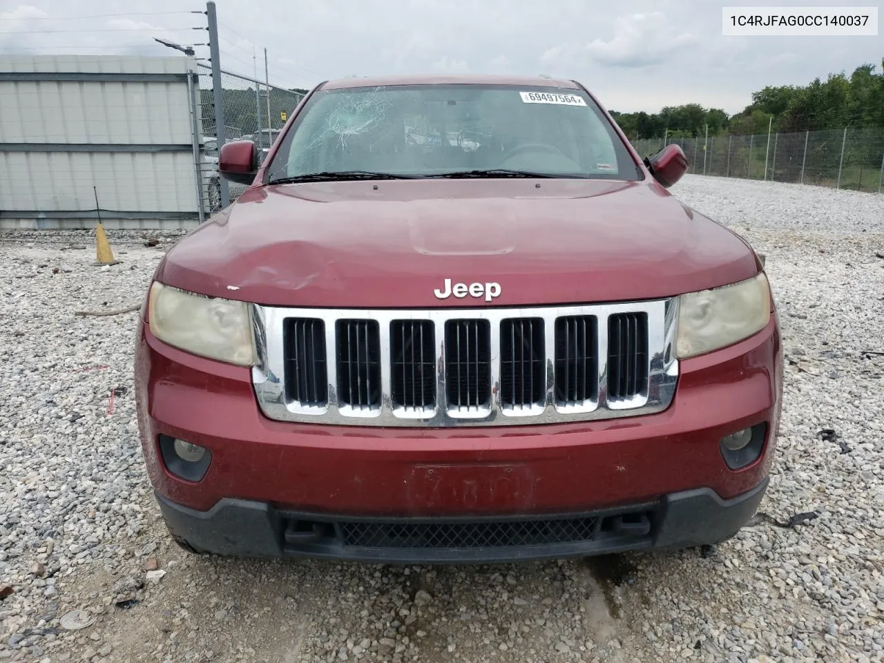 2012 Jeep Grand Cherokee Laredo VIN: 1C4RJFAG0CC140037 Lot: 69497564