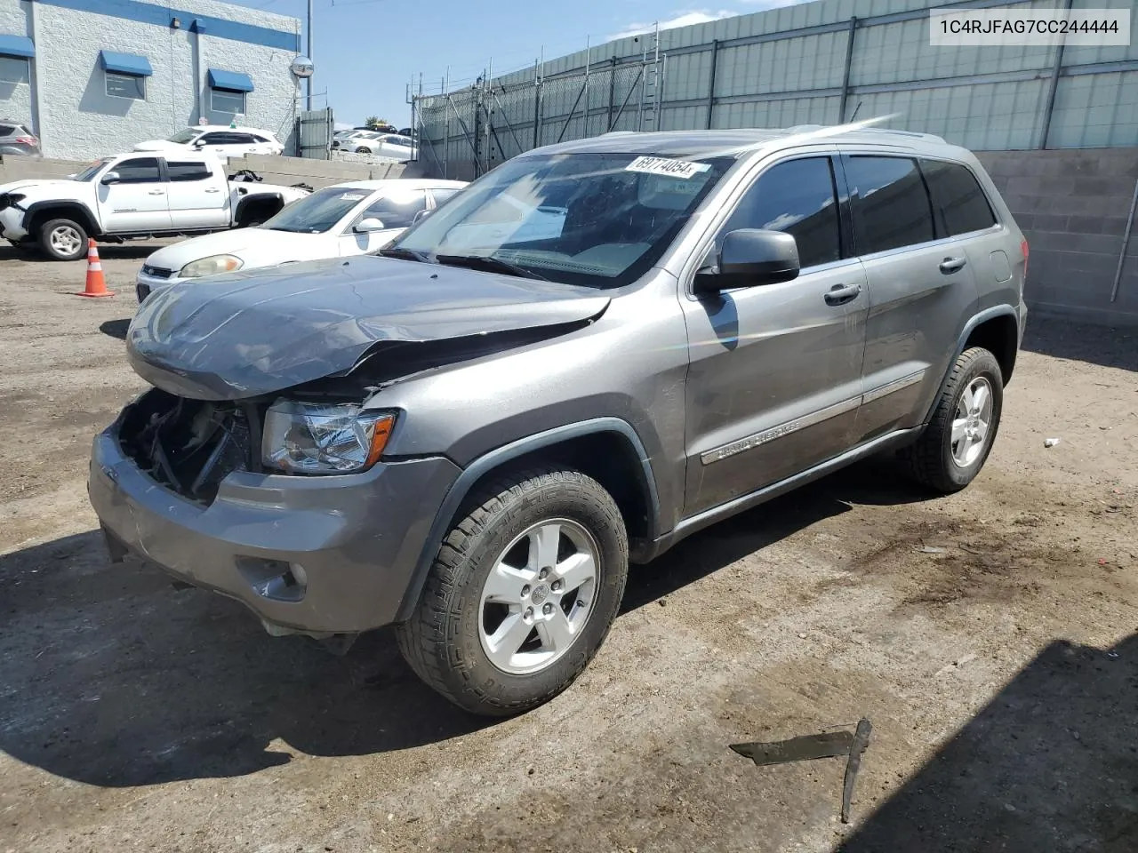 2012 Jeep Grand Cherokee Laredo VIN: 1C4RJFAG7CC244444 Lot: 69774054