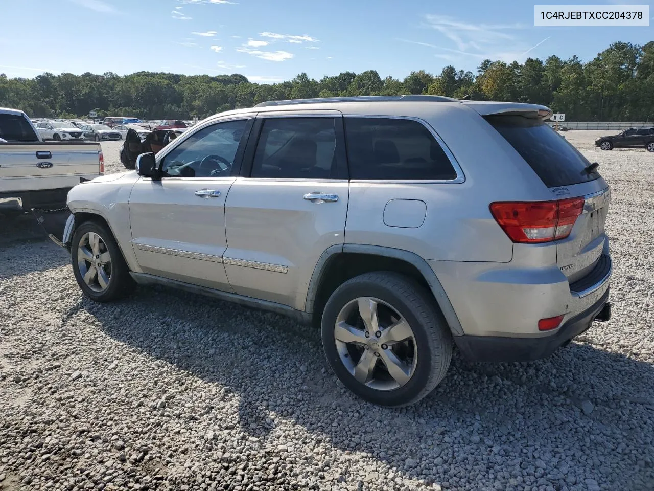 2012 Jeep Grand Cherokee Limited VIN: 1C4RJEBTXCC204378 Lot: 69863524