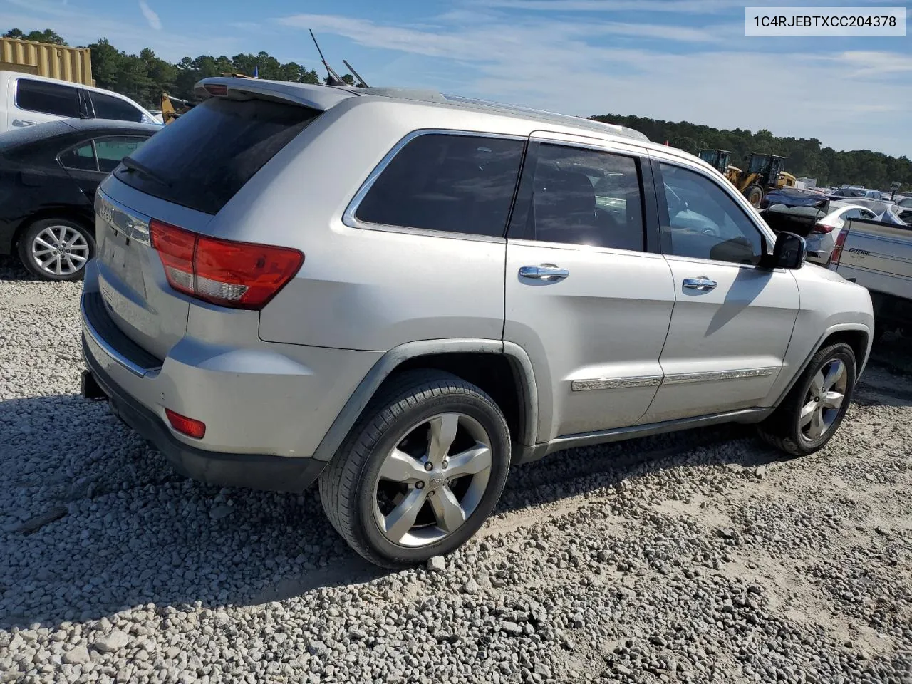 2012 Jeep Grand Cherokee Limited VIN: 1C4RJEBTXCC204378 Lot: 69863524