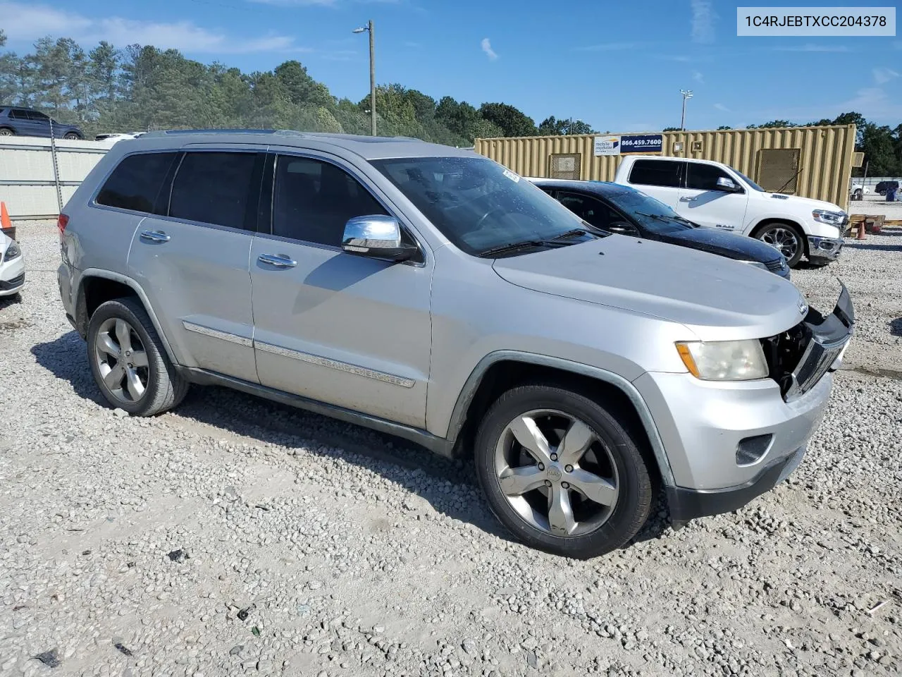 1C4RJEBTXCC204378 2012 Jeep Grand Cherokee Limited