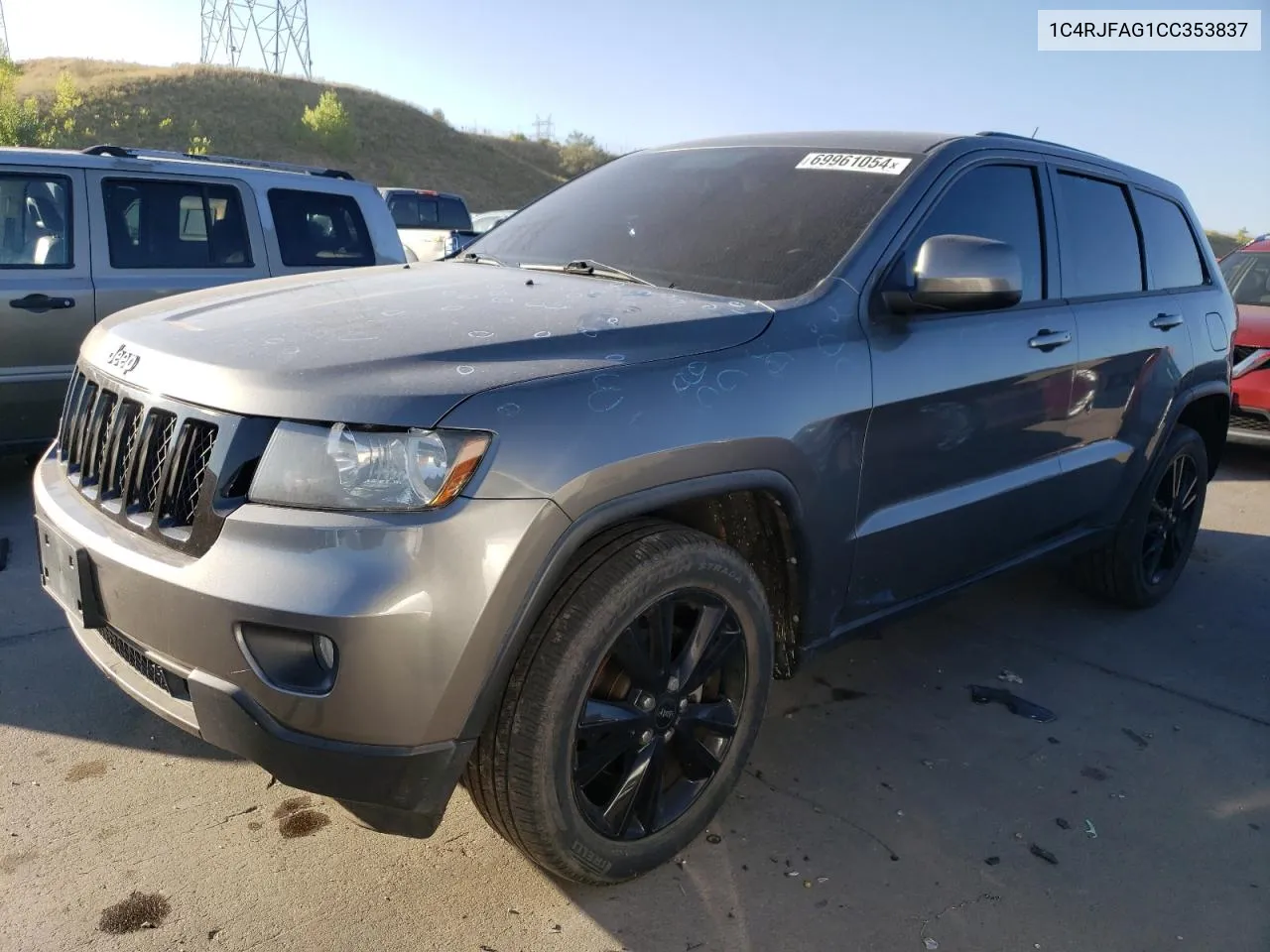 2012 Jeep Grand Cherokee Laredo VIN: 1C4RJFAG1CC353837 Lot: 69961054