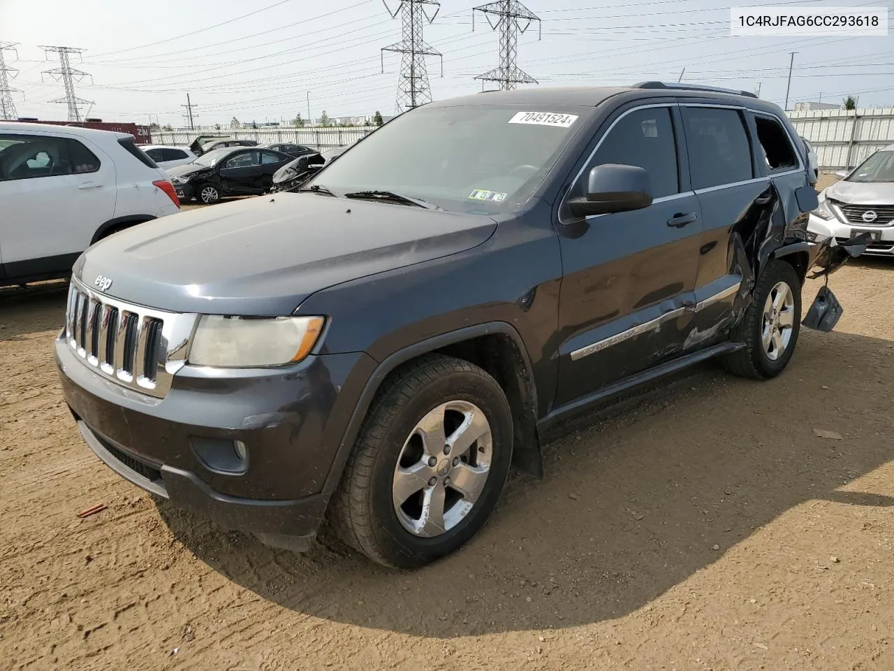 1C4RJFAG6CC293618 2012 Jeep Grand Cherokee Laredo