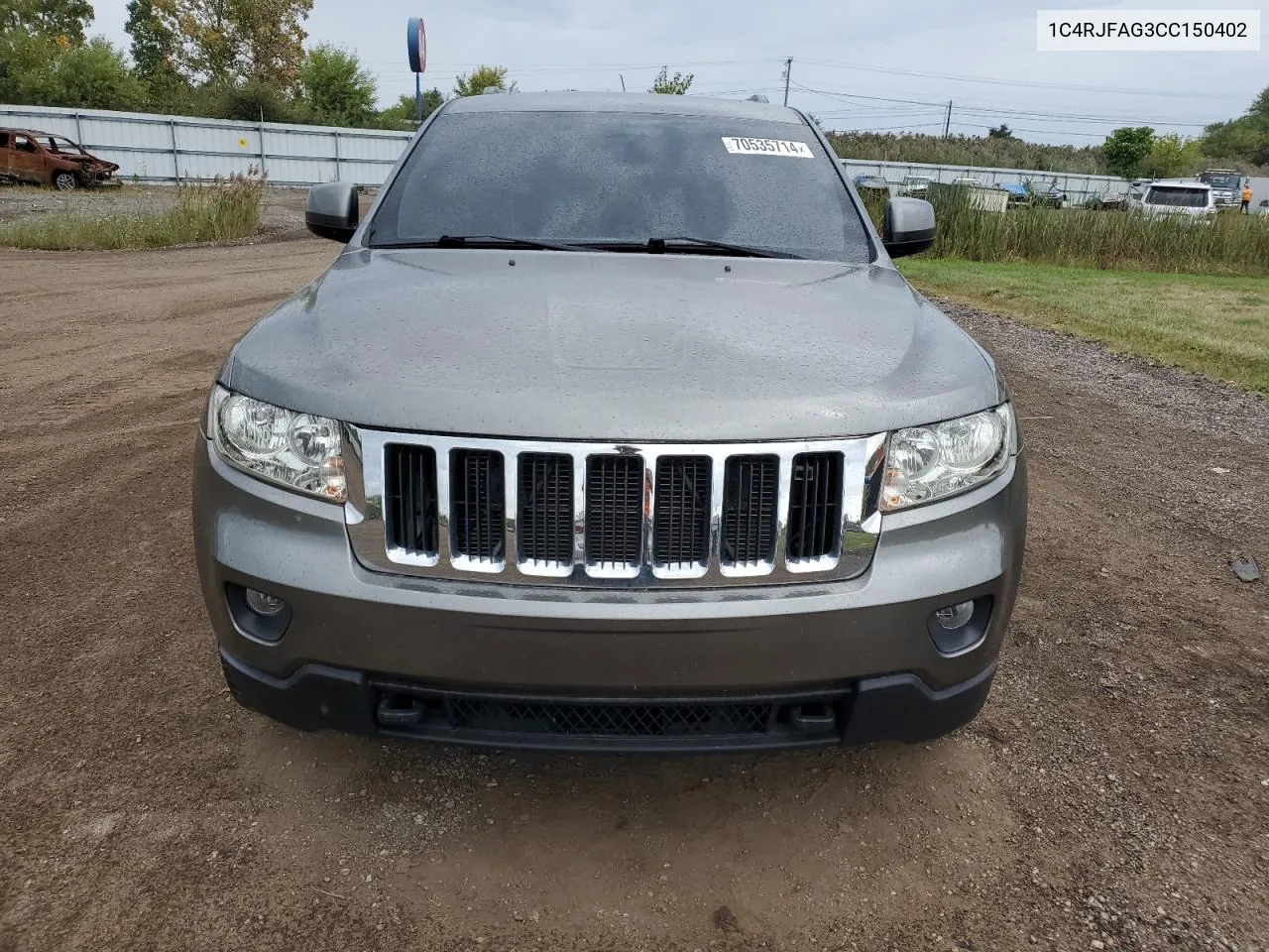 2012 Jeep Grand Cherokee Laredo VIN: 1C4RJFAG3CC150402 Lot: 70535714