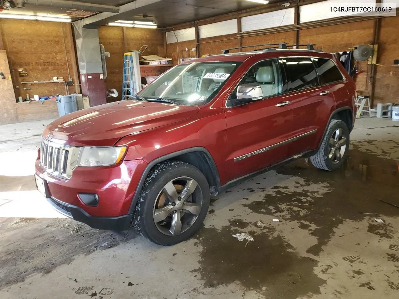 2012 Jeep Grand Cherokee Limited VIN: 1C4RJFBT7CC160619 Lot: 70772984