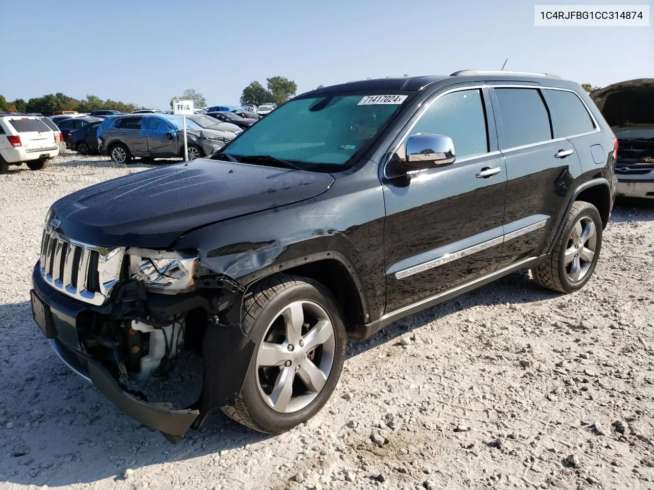 2012 Jeep Grand Cherokee Limited VIN: 1C4RJFBG1CC314874 Lot: 71417024