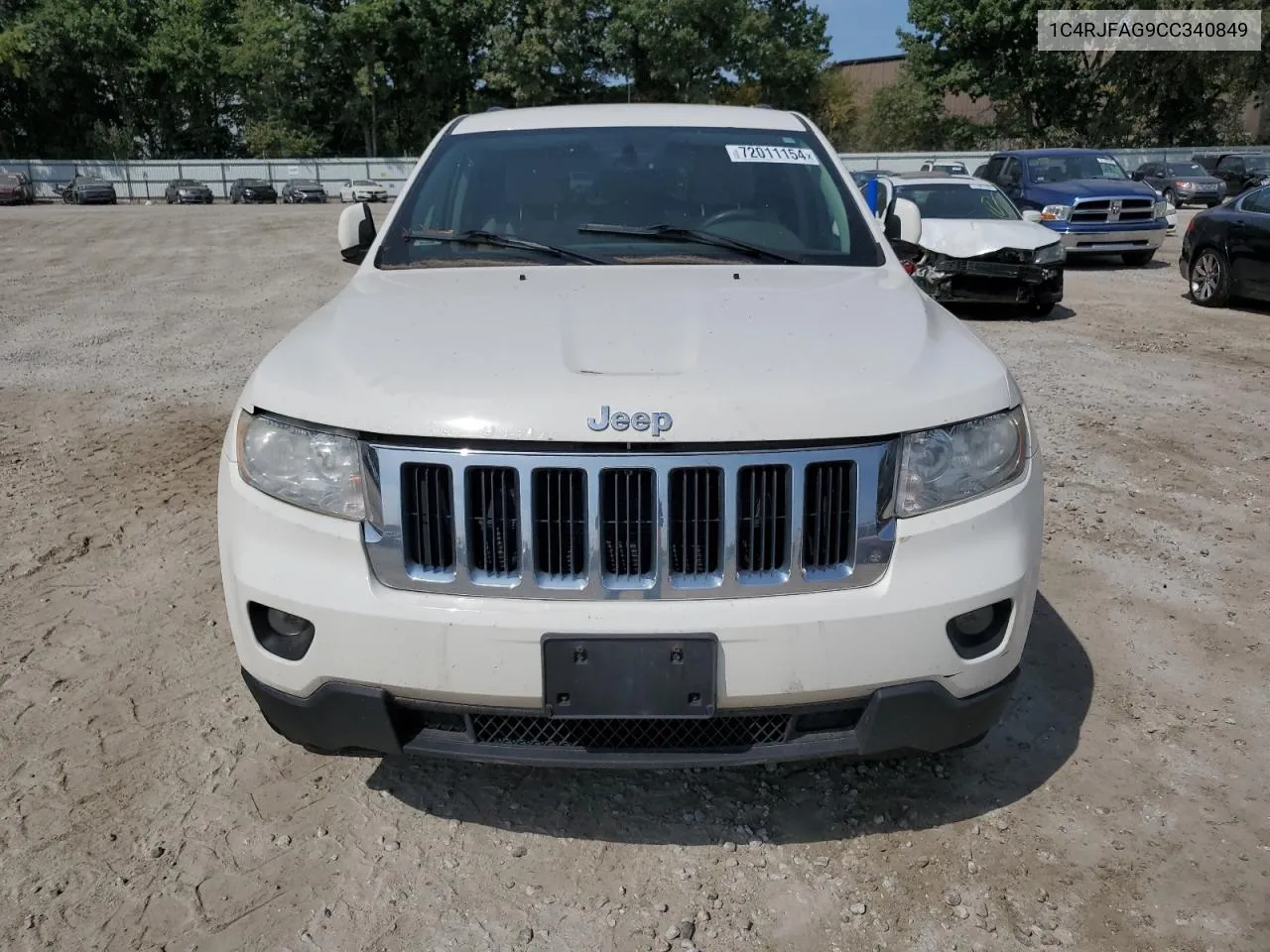 2012 Jeep Grand Cherokee Laredo VIN: 1C4RJFAG9CC340849 Lot: 72011154