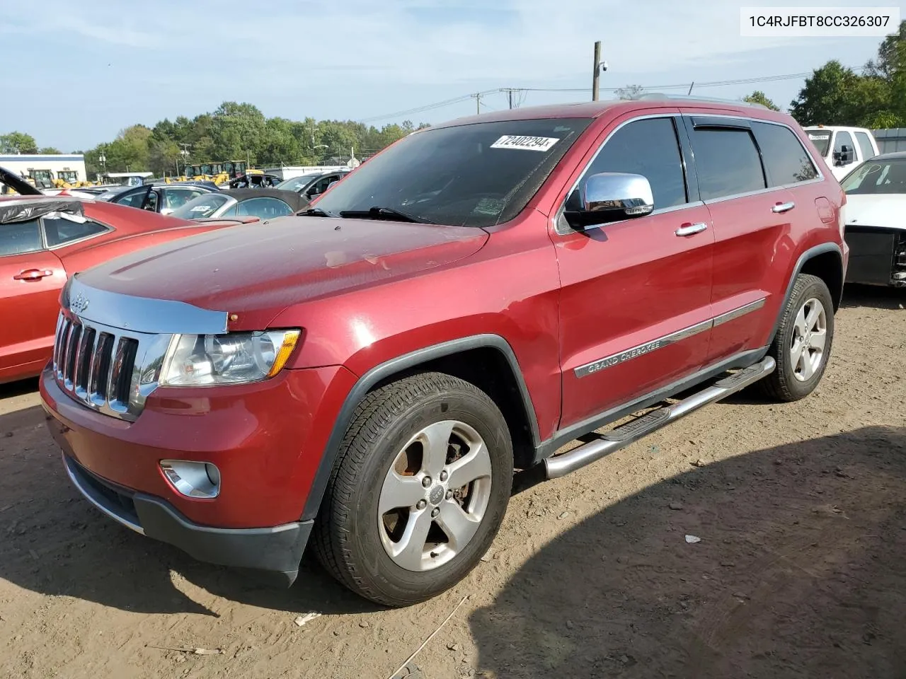 2012 Jeep Grand Cherokee Limited VIN: 1C4RJFBT8CC326307 Lot: 72402294