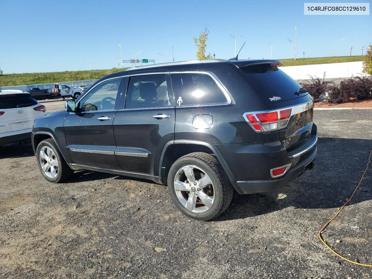 2012 Jeep Grand Cherokee Overland VIN: 1C4RJFCG8CC129610 Lot: 72571174