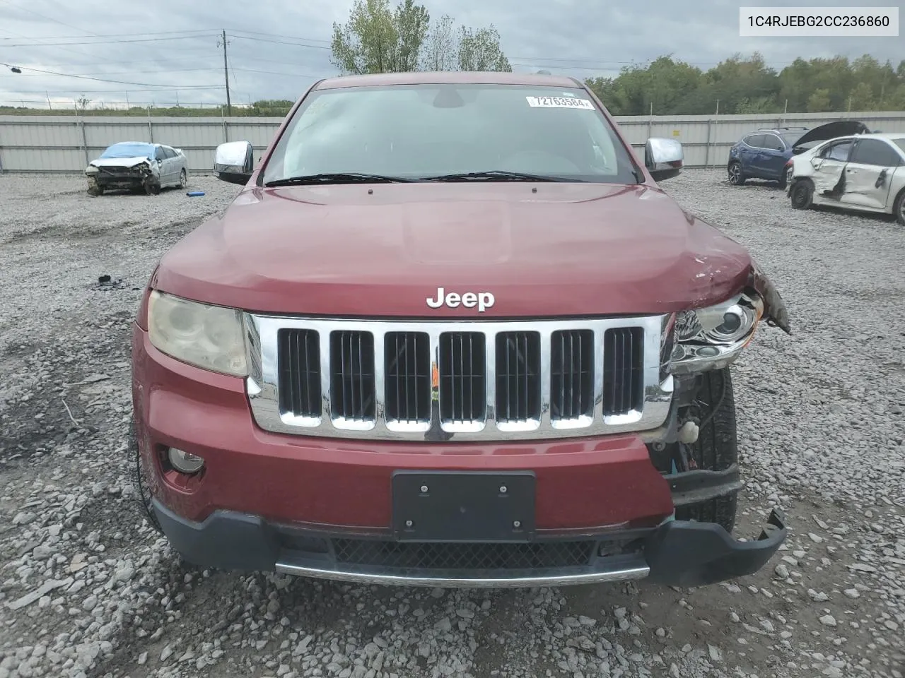 2012 Jeep Grand Cherokee Limited VIN: 1C4RJEBG2CC236860 Lot: 72763584