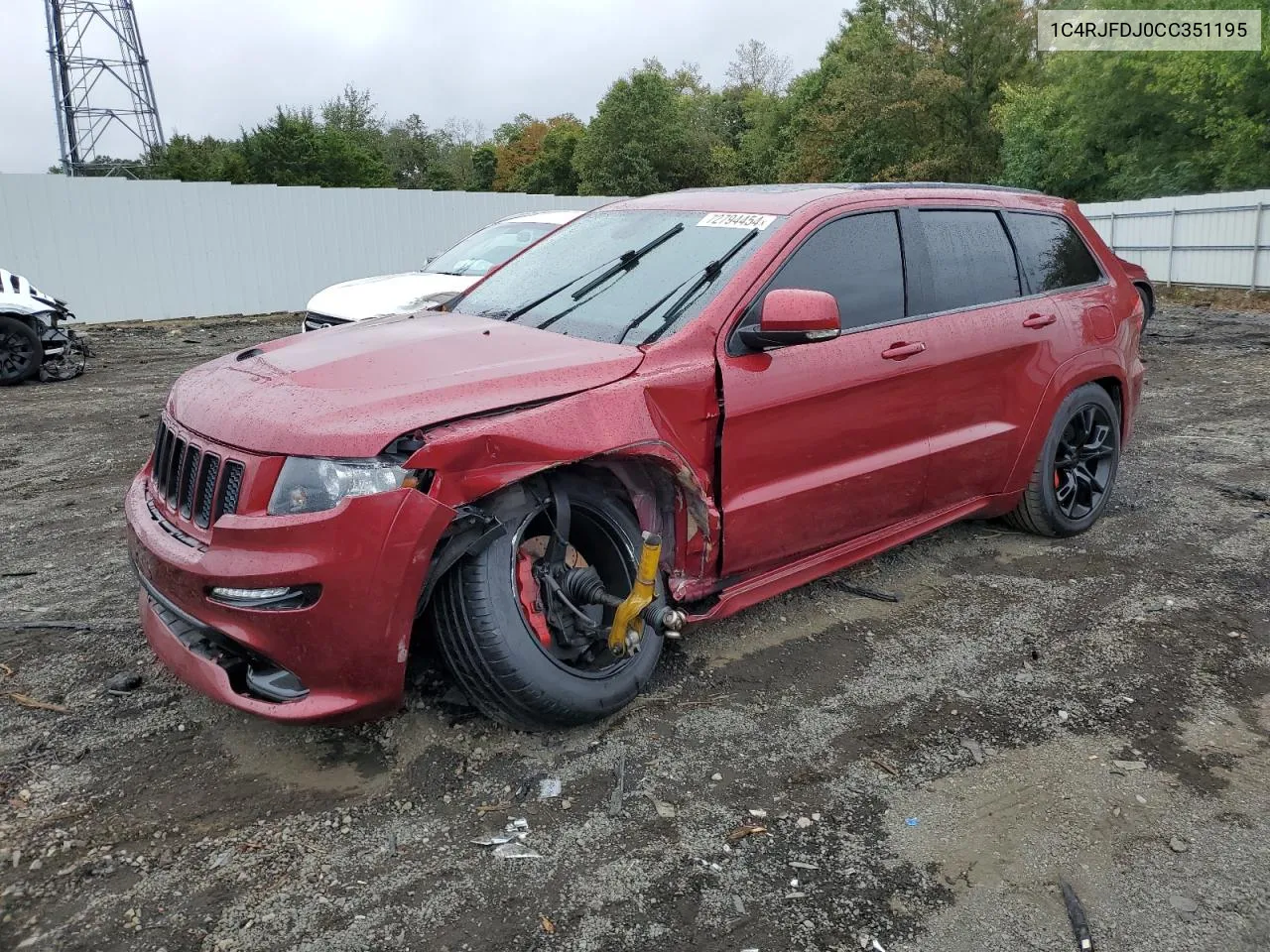 2012 Jeep Grand Cherokee Srt-8 VIN: 1C4RJFDJ0CC351195 Lot: 72794454