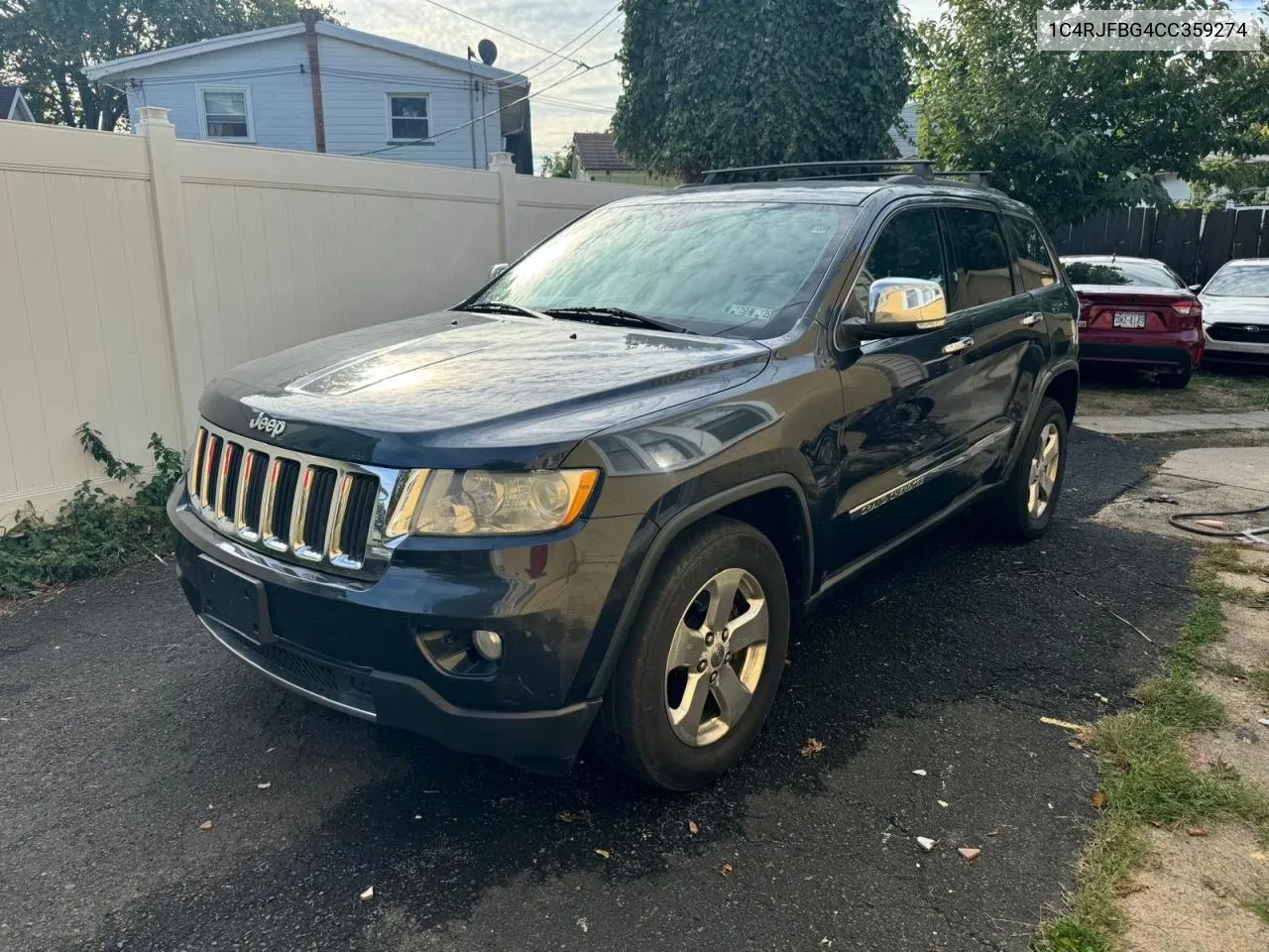 2012 Jeep Grand Cherokee Limited VIN: 1C4RJFBG4CC359274 Lot: 72827044