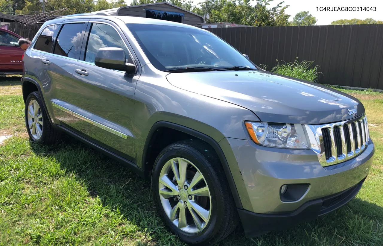 2012 Jeep Grand Cherokee Laredo VIN: 1C4RJEAG8CC314043 Lot: 72839824