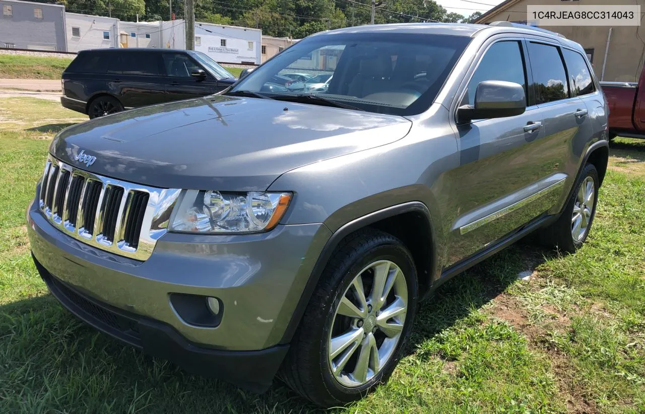 1C4RJEAG8CC314043 2012 Jeep Grand Cherokee Laredo