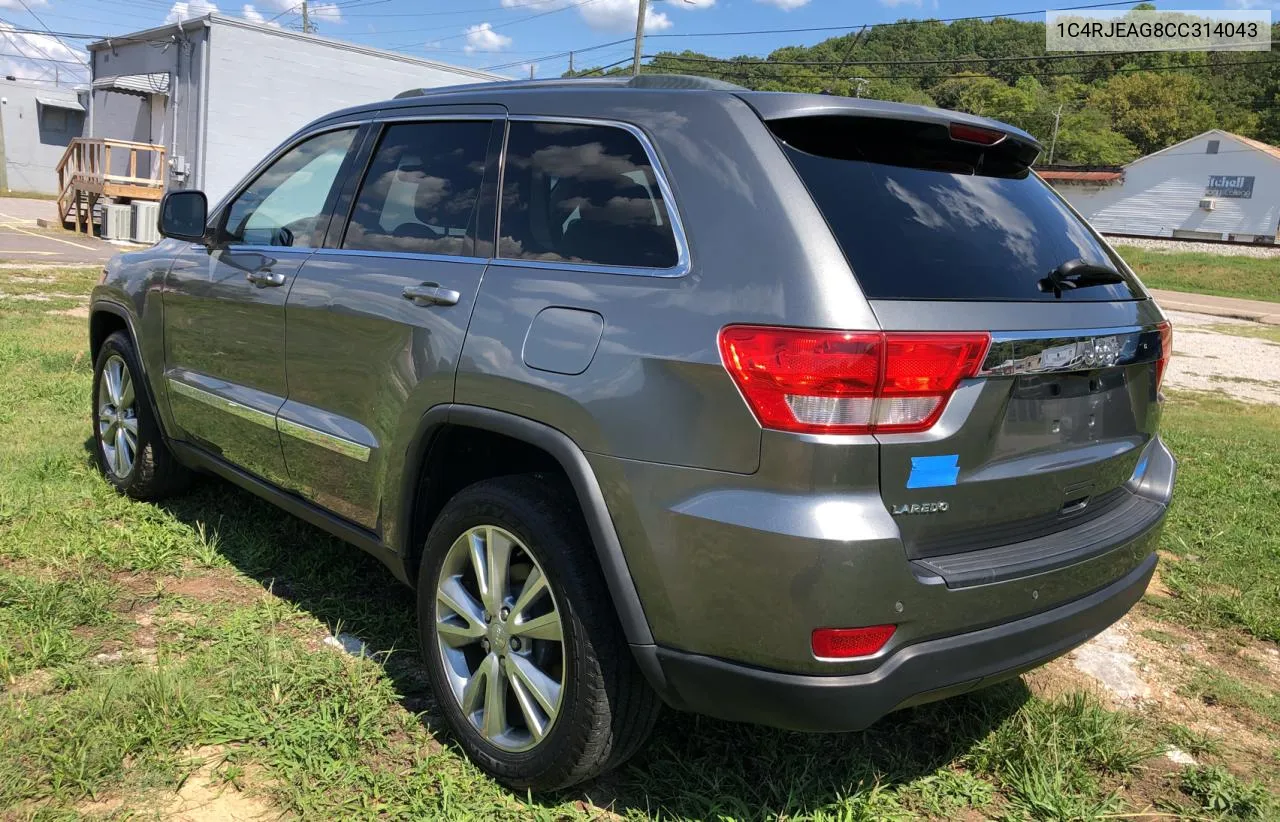 2012 Jeep Grand Cherokee Laredo VIN: 1C4RJEAG8CC314043 Lot: 72839824