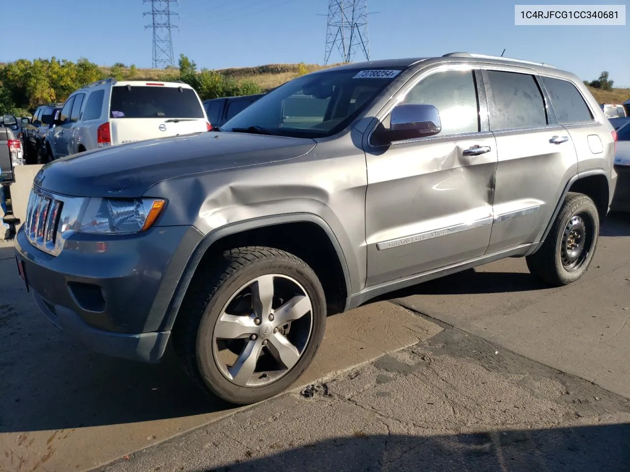 2012 Jeep Grand Cherokee Overland VIN: 1C4RJFCG1CC340681 Lot: 73788254