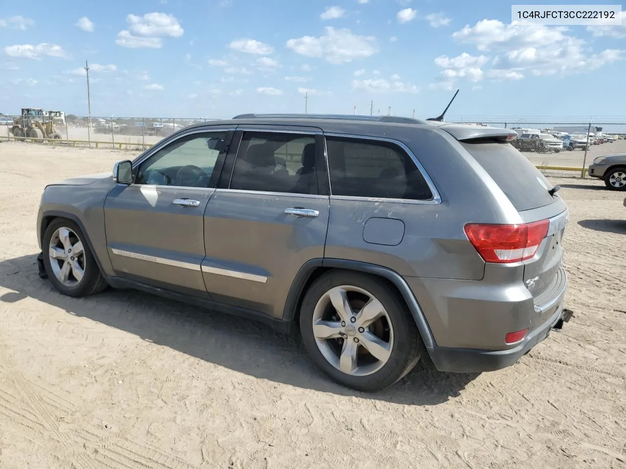 2012 Jeep Grand Cherokee Overland VIN: 1C4RJFCT3CC222192 Lot: 73837954