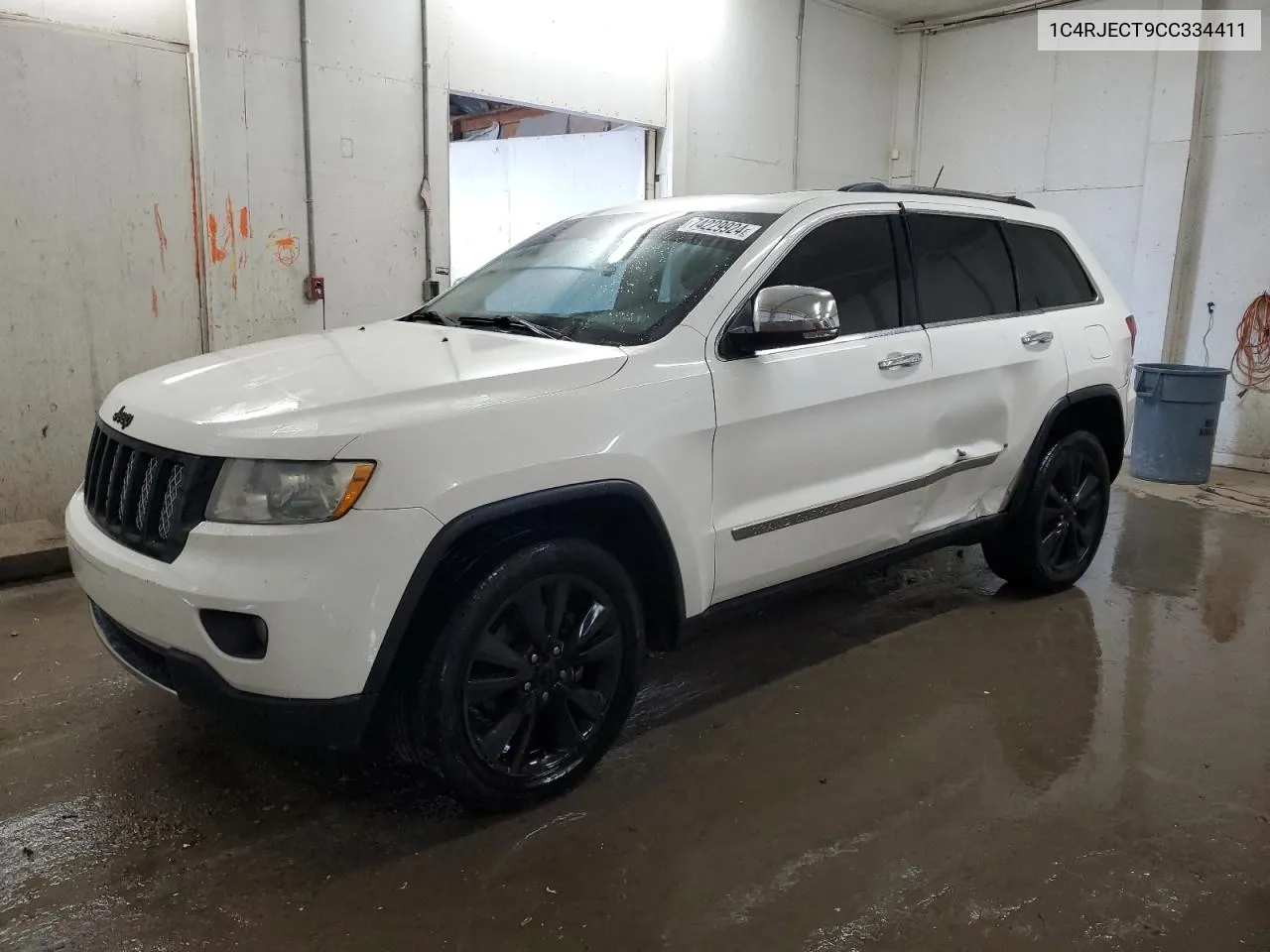 2012 Jeep Grand Cherokee Overland VIN: 1C4RJECT9CC334411 Lot: 74229924