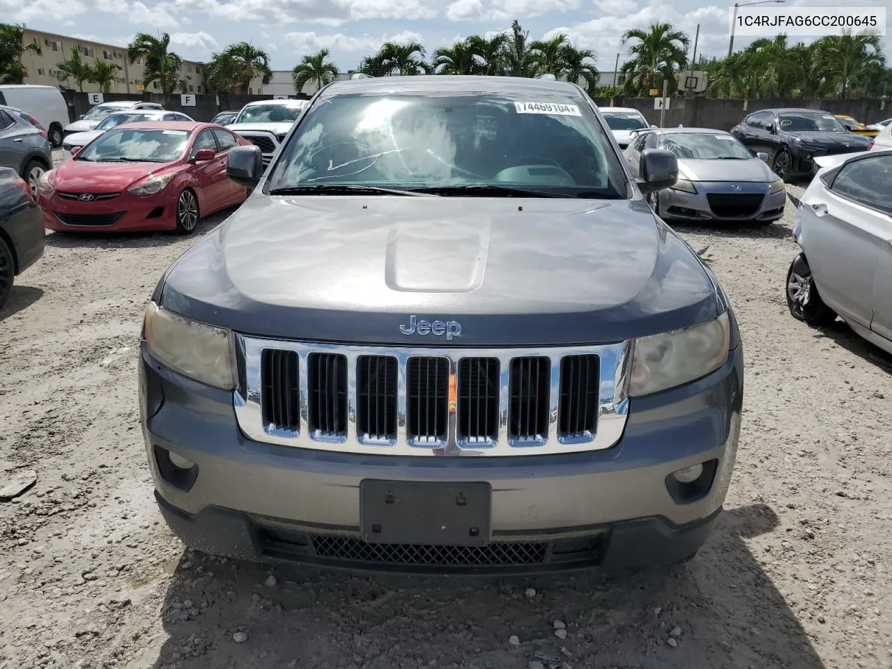 2012 Jeep Grand Cherokee Laredo VIN: 1C4RJFAG6CC200645 Lot: 74469104