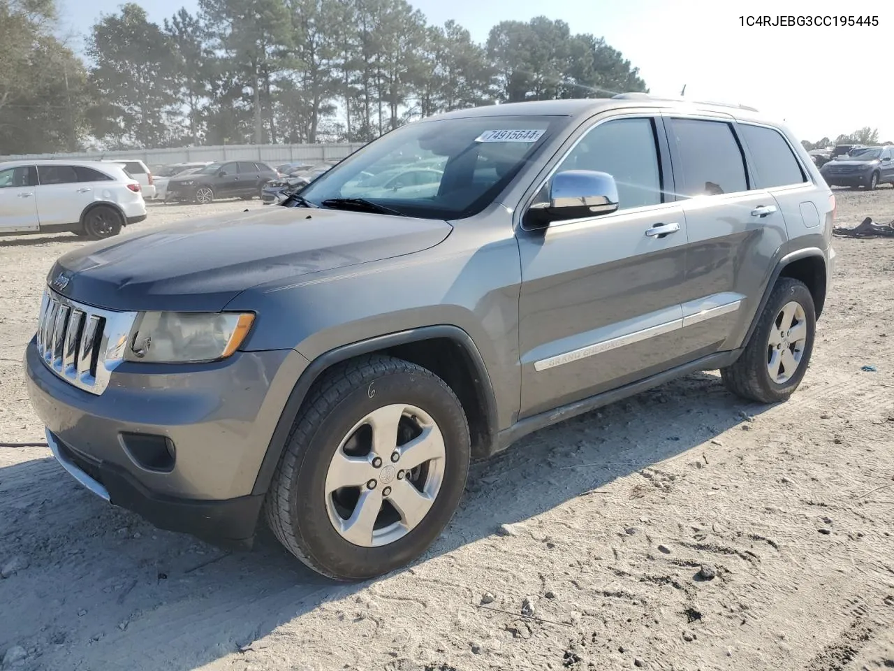 2012 Jeep Grand Cherokee Limited VIN: 1C4RJEBG3CC195445 Lot: 74915644