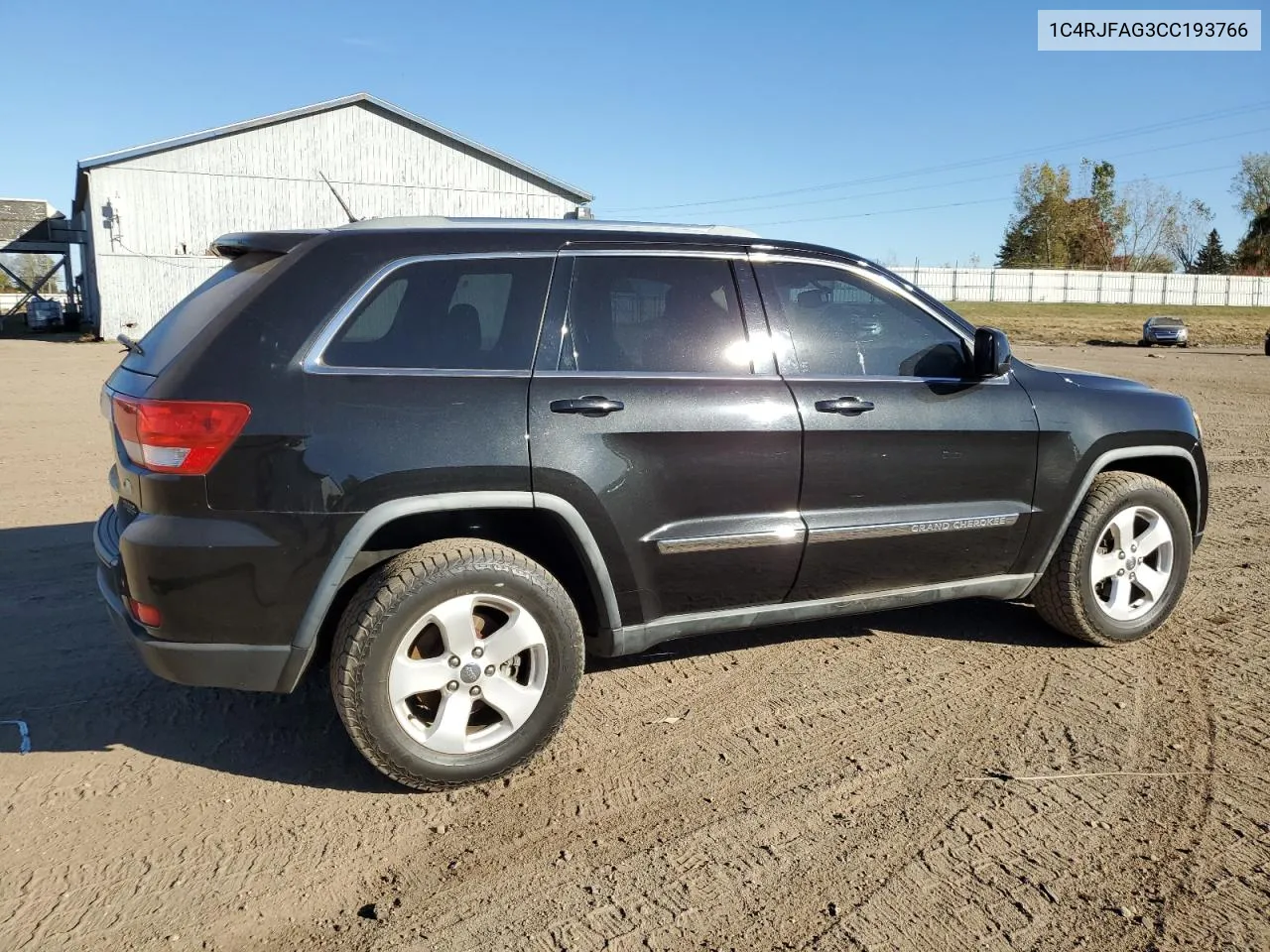 2012 Jeep Grand Cherokee Laredo VIN: 1C4RJFAG3CC193766 Lot: 75606094