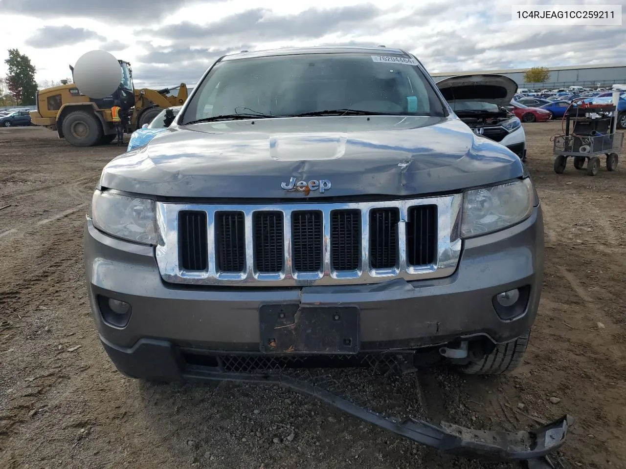 1C4RJEAG1CC259211 2012 Jeep Grand Cherokee Laredo