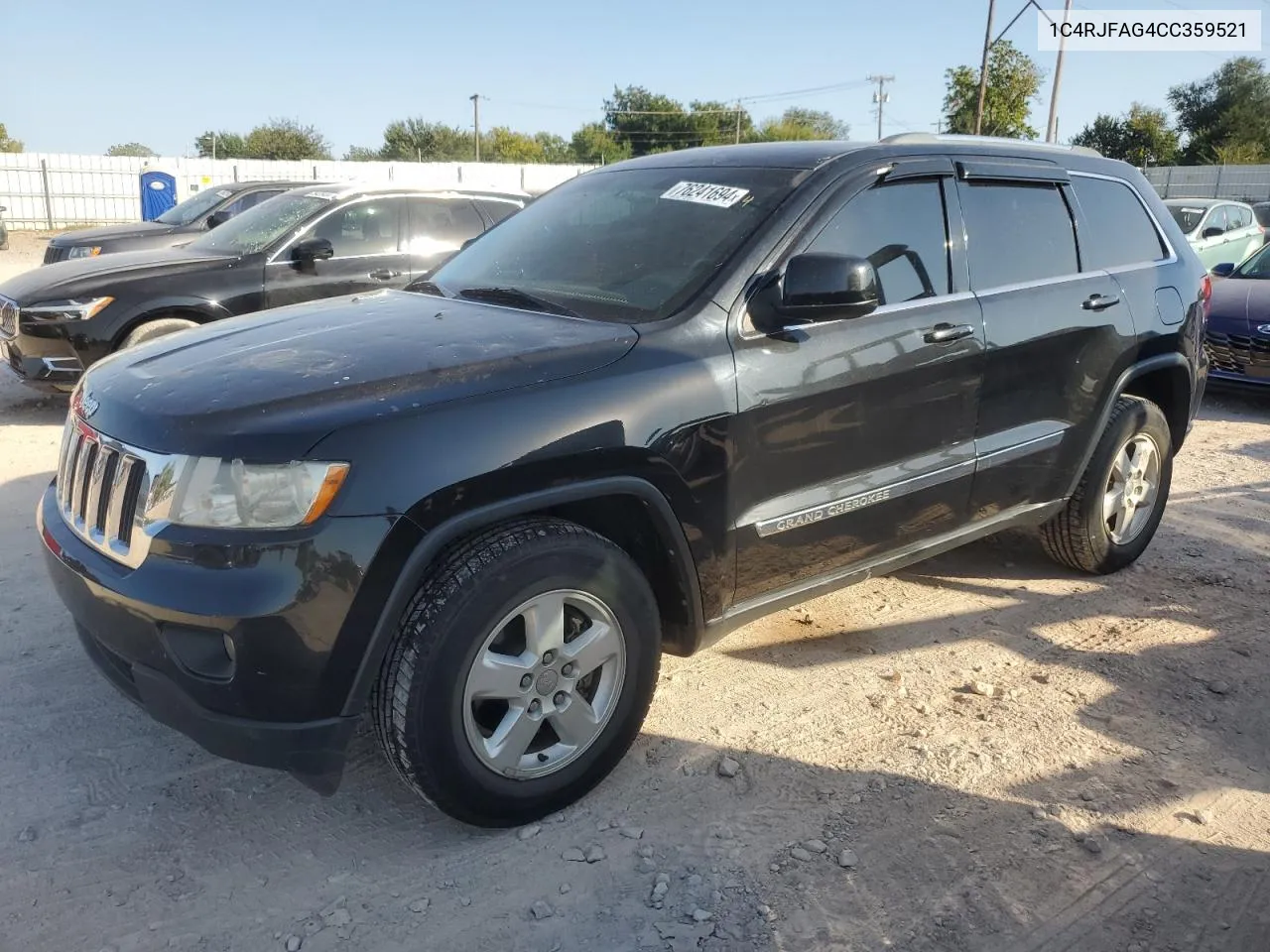 2012 Jeep Grand Cherokee Laredo VIN: 1C4RJFAG4CC359521 Lot: 76241694