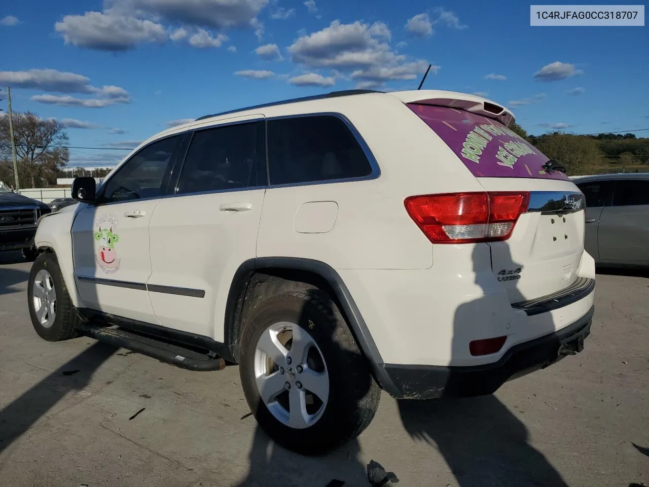 2012 Jeep Grand Cherokee Laredo VIN: 1C4RJFAG0CC318707 Lot: 76471064