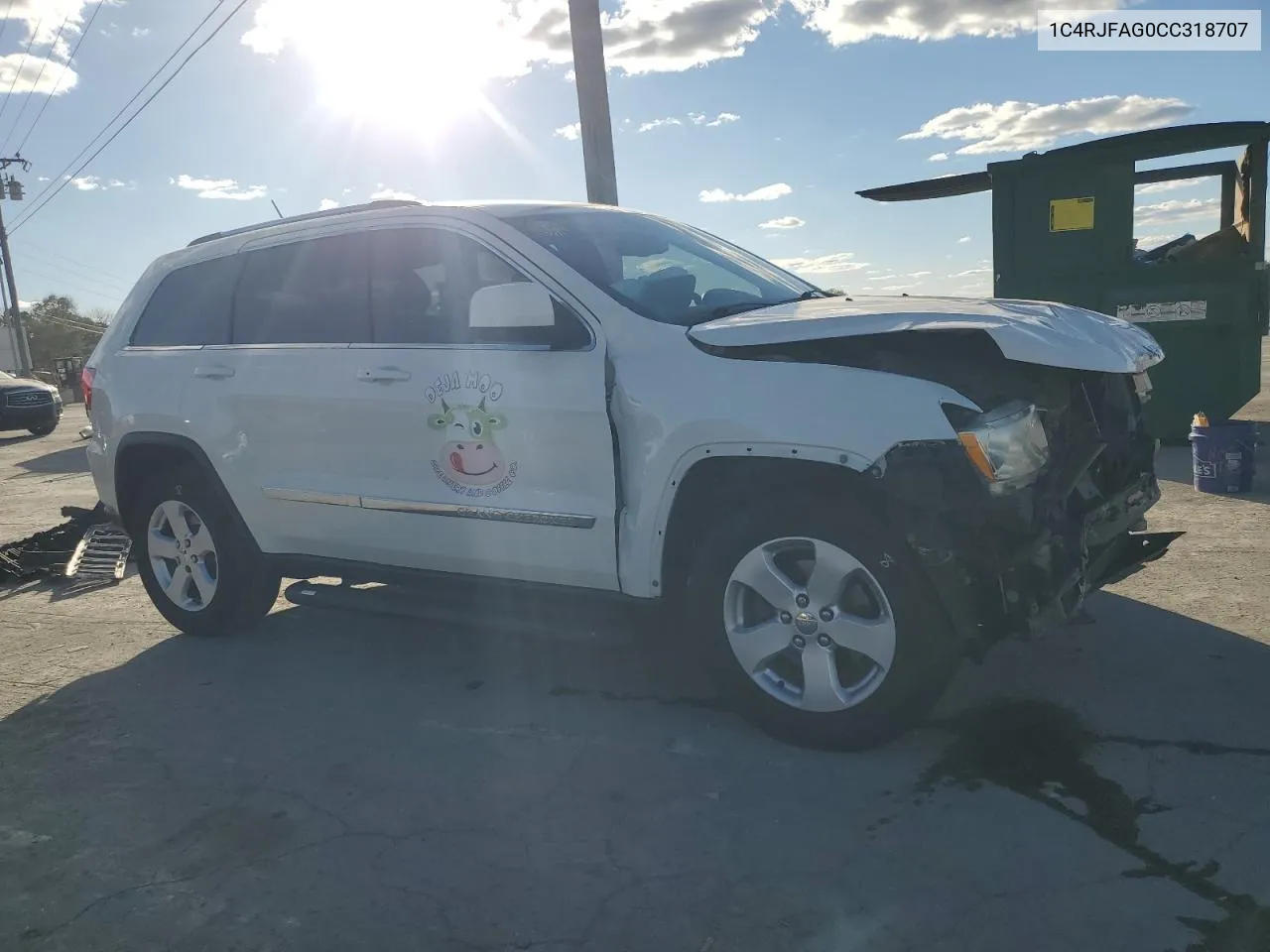 2012 Jeep Grand Cherokee Laredo VIN: 1C4RJFAG0CC318707 Lot: 76471064