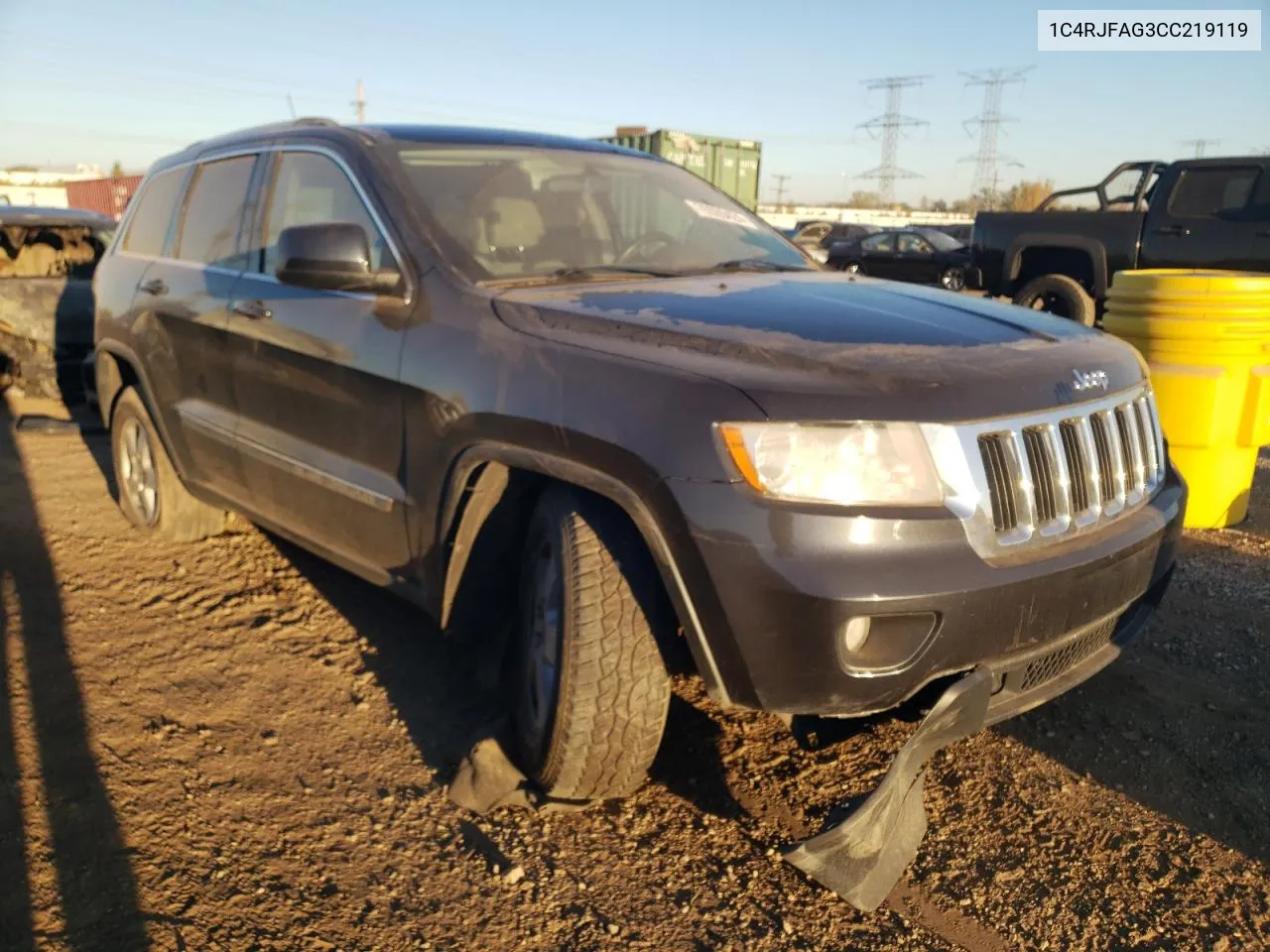 2012 Jeep Grand Cherokee Laredo VIN: 1C4RJFAG3CC219119 Lot: 76555424