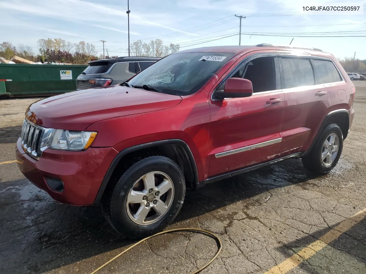 2012 Jeep Grand Cherokee Laredo VIN: 1C4RJFAG7CC250597 Lot: 77011534