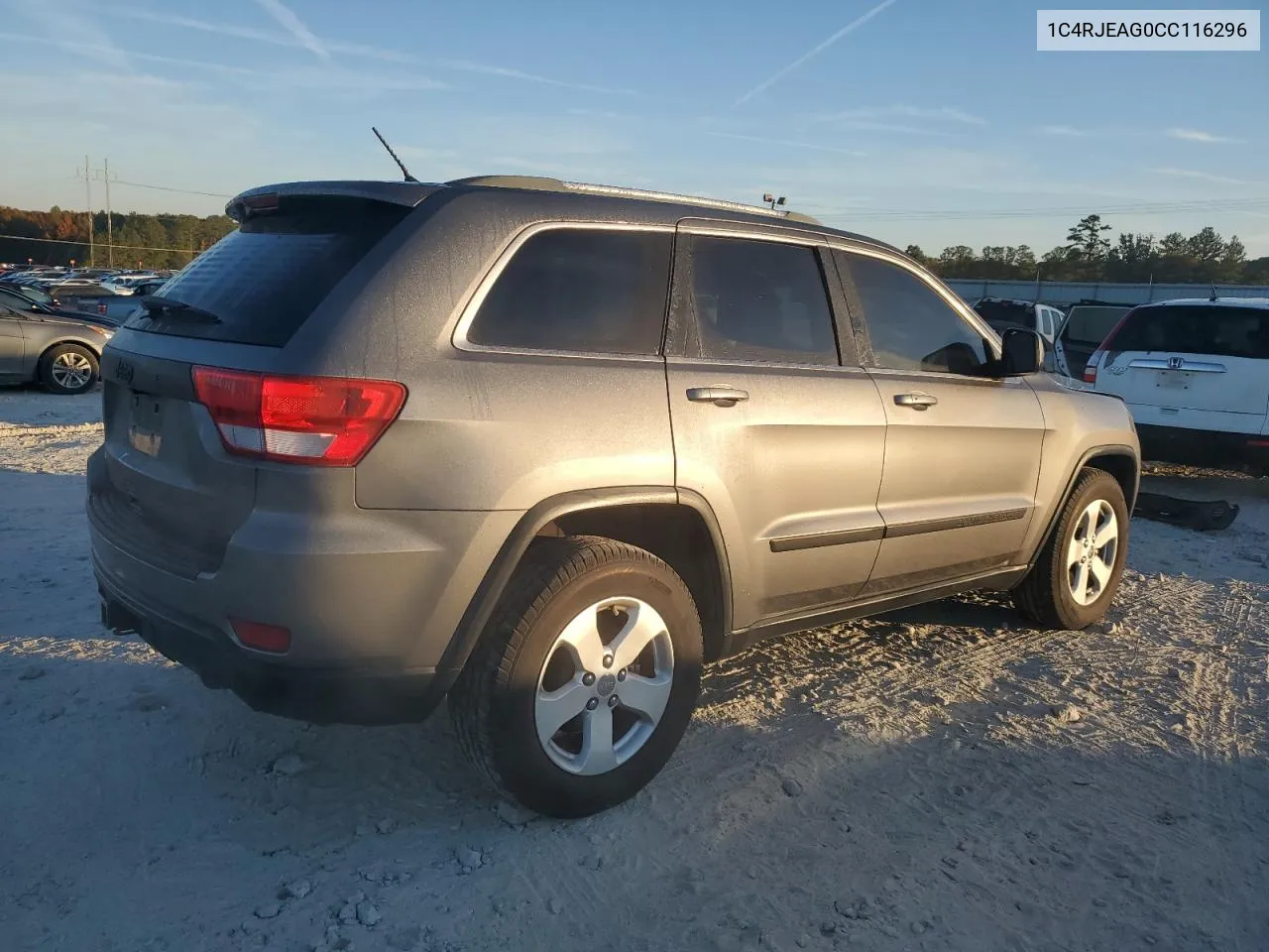 2012 Jeep Grand Cherokee Laredo VIN: 1C4RJEAG0CC116296 Lot: 77785114