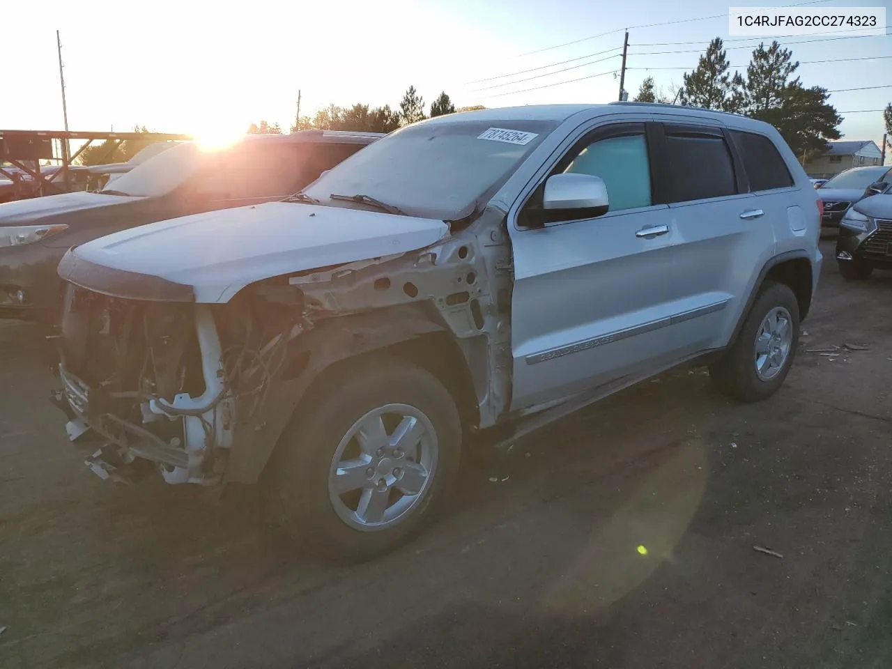 2012 Jeep Grand Cherokee Laredo VIN: 1C4RJFAG2CC274323 Lot: 78745264