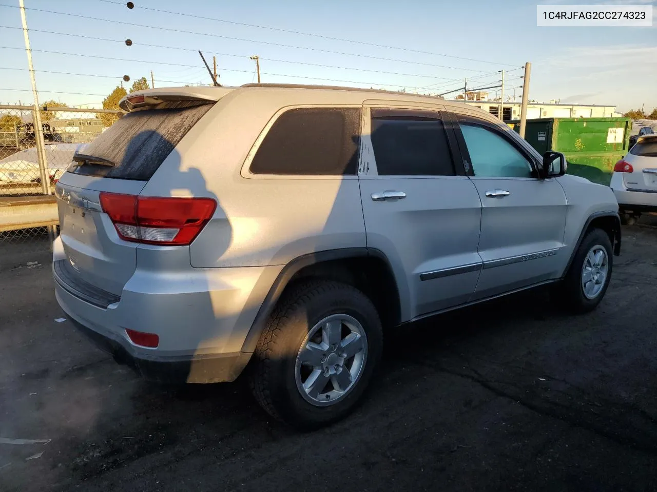 2012 Jeep Grand Cherokee Laredo VIN: 1C4RJFAG2CC274323 Lot: 78745264