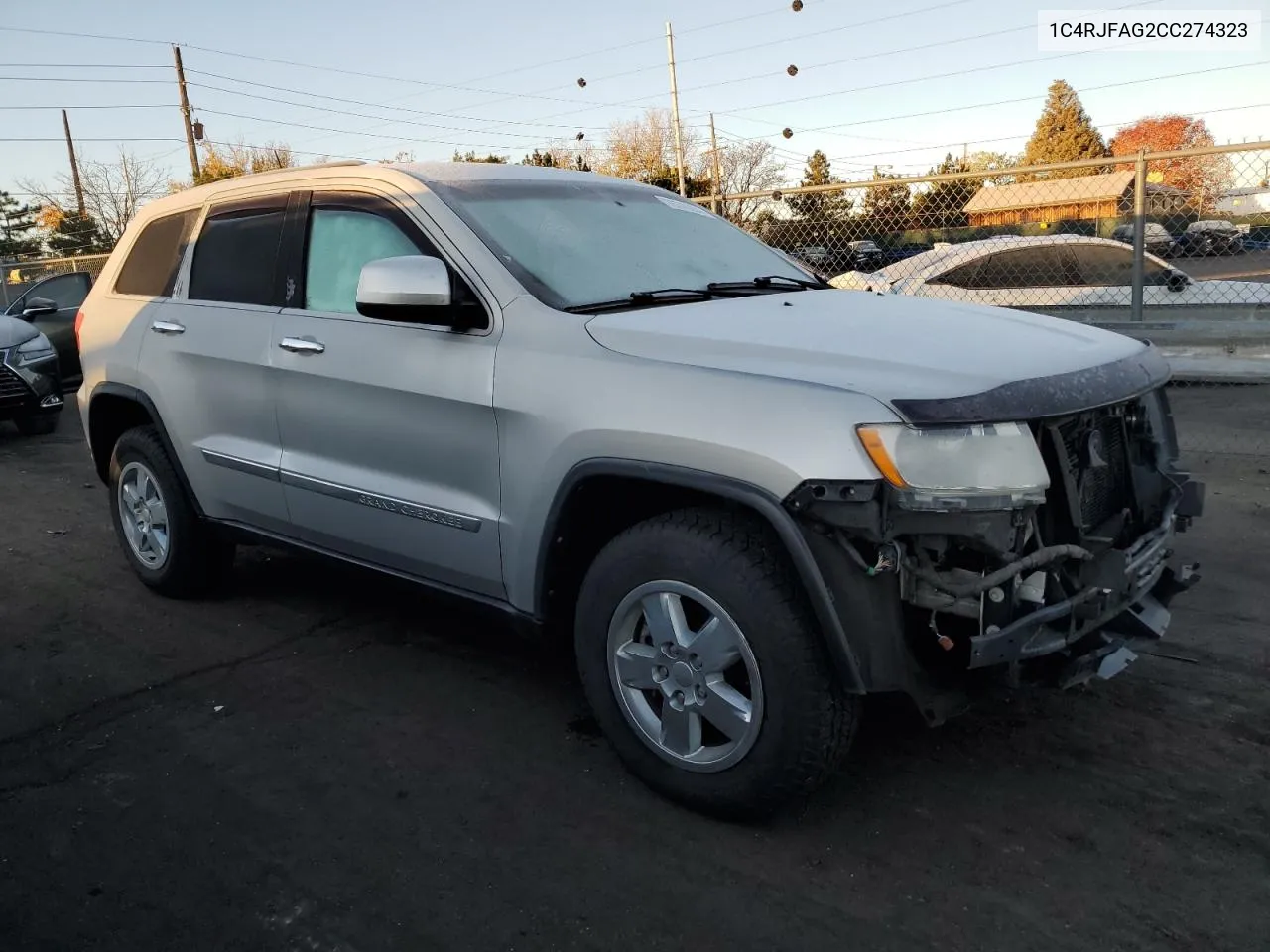 2012 Jeep Grand Cherokee Laredo VIN: 1C4RJFAG2CC274323 Lot: 78745264