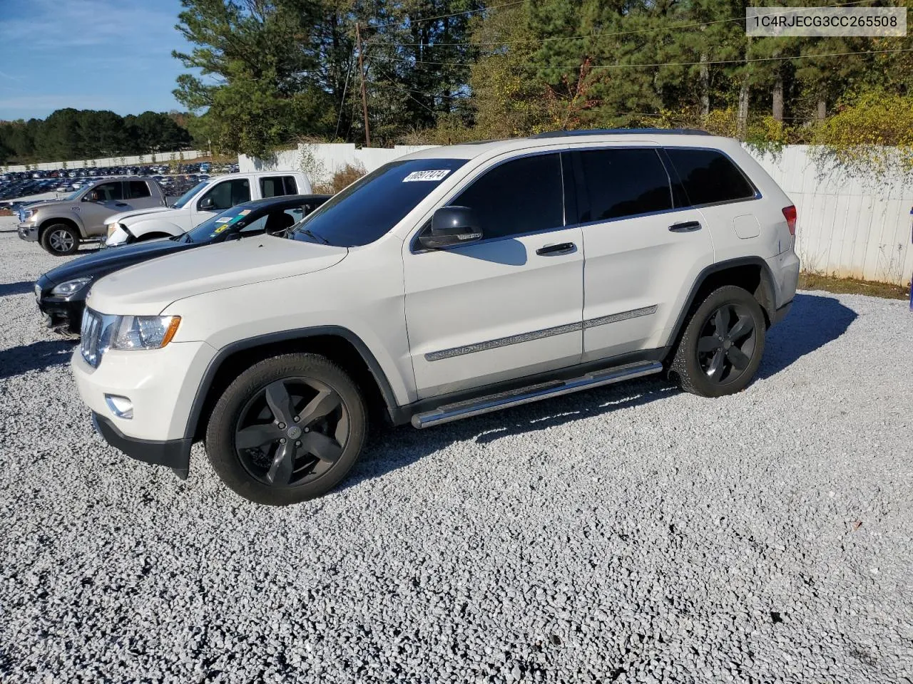 2012 Jeep Grand Cherokee Overland VIN: 1C4RJECG3CC265508 Lot: 80977474