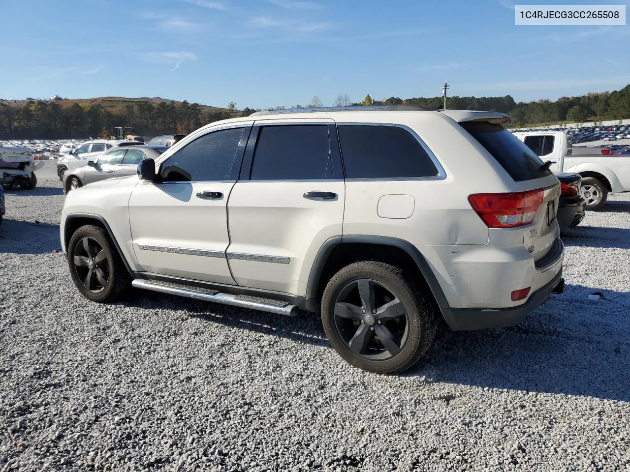 2012 Jeep Grand Cherokee Overland VIN: 1C4RJECG3CC265508 Lot: 80977474