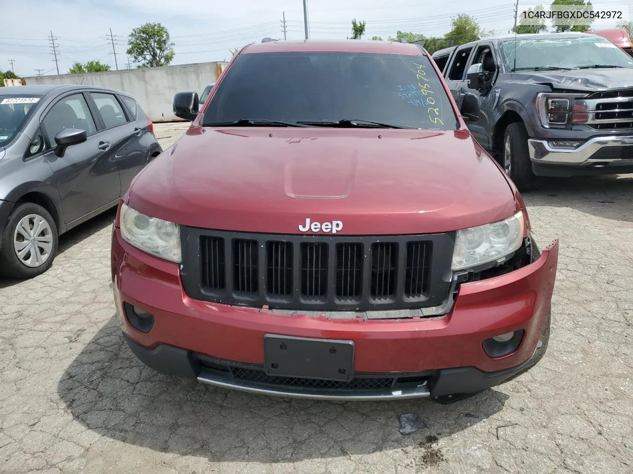 2013 Jeep Grand Cherokee Limited VIN: 1C4RJFBGXDC542972 Lot: 52095704