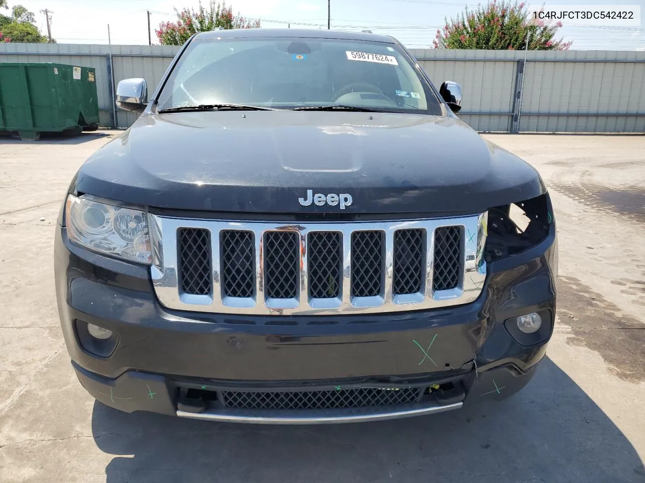 2013 Jeep Grand Cherokee Overland VIN: 1C4RJFCT3DC542422 Lot: 59877624