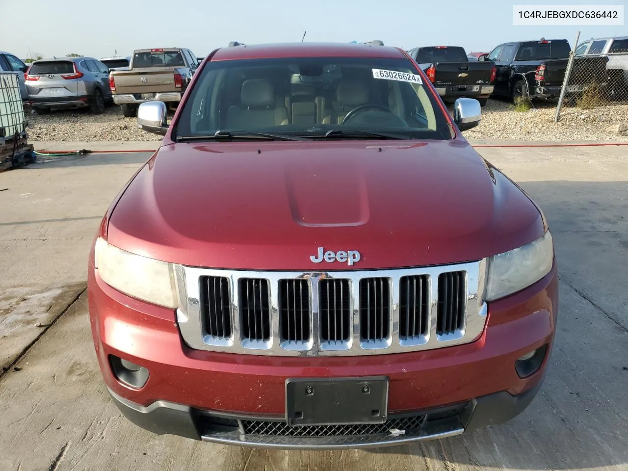 2013 Jeep Grand Cherokee Limited VIN: 1C4RJEBGXDC636442 Lot: 63026624